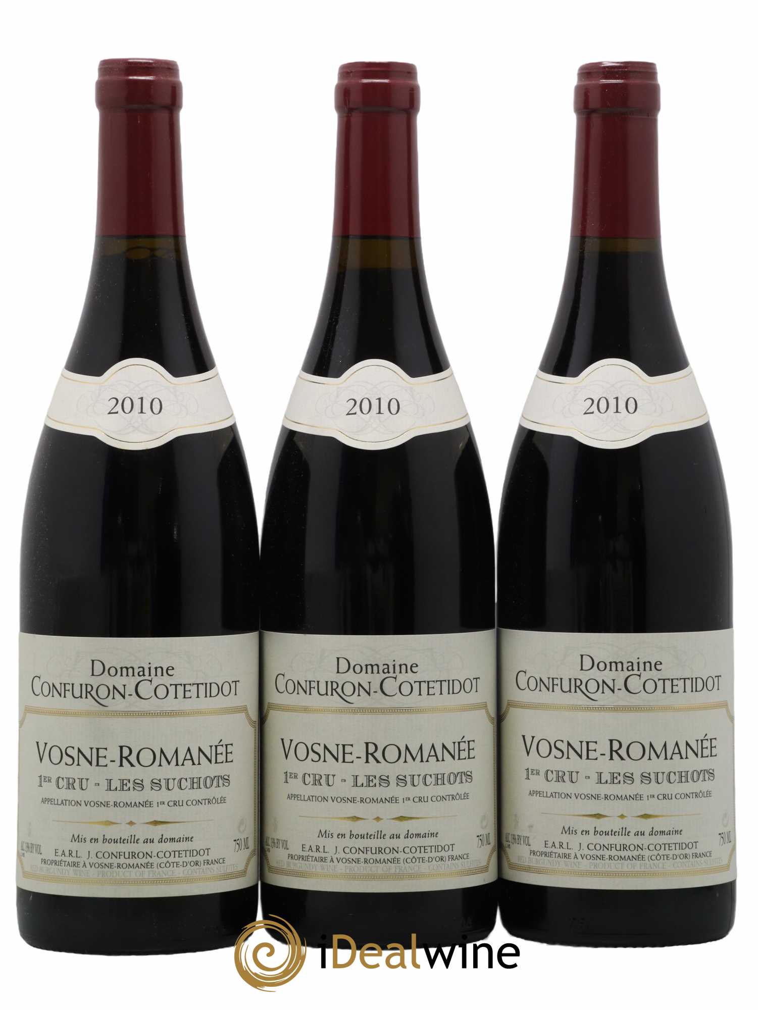 Vosne-Romanée 1er Cru Les Suchots Confuron-Cotetidot 2010 - Lot of 3 bottles - 0