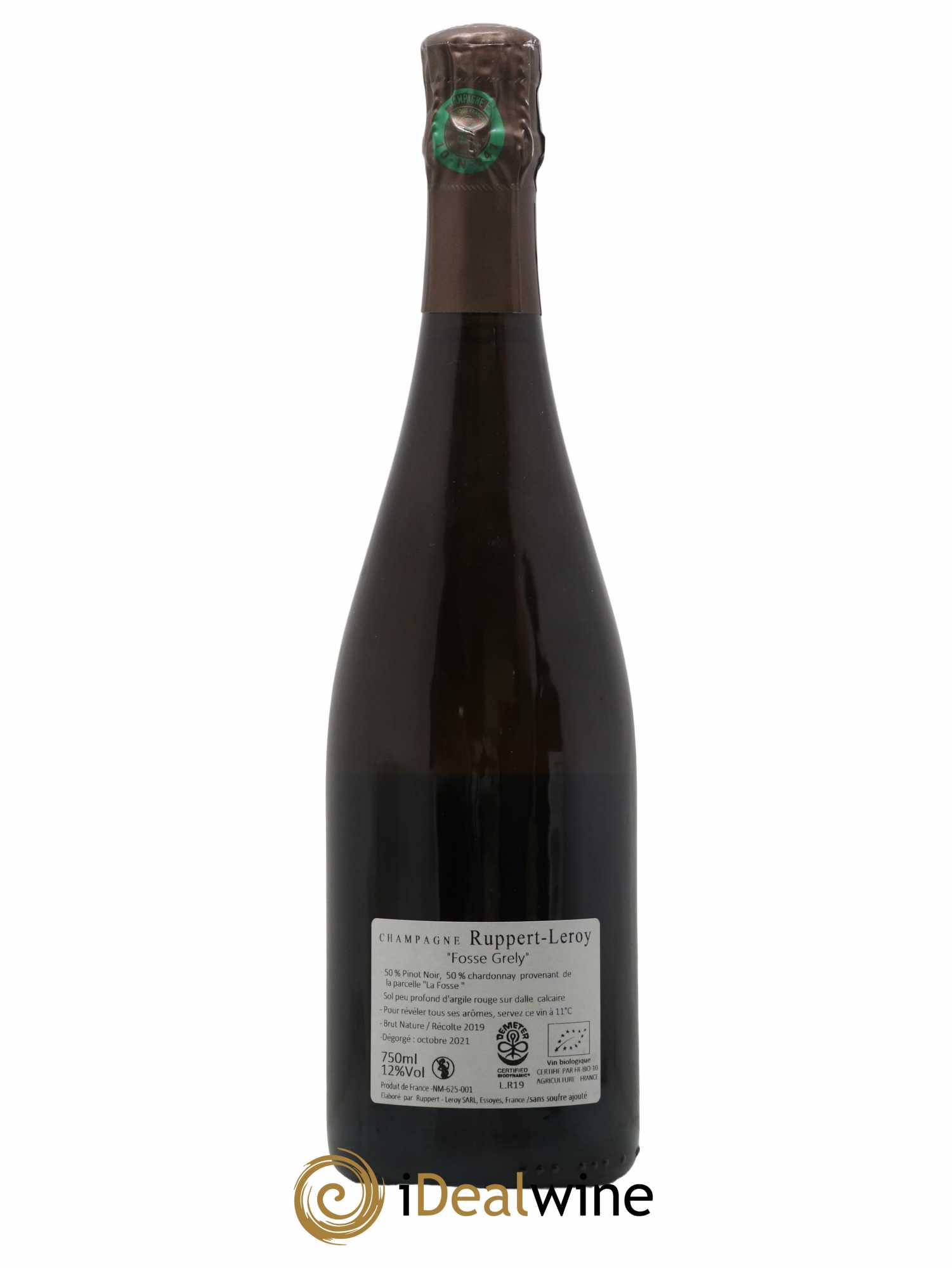 Fosse-Grely Brut Nature Ruppert-Leroy 2019 - Lot de 1 bouteille - 1