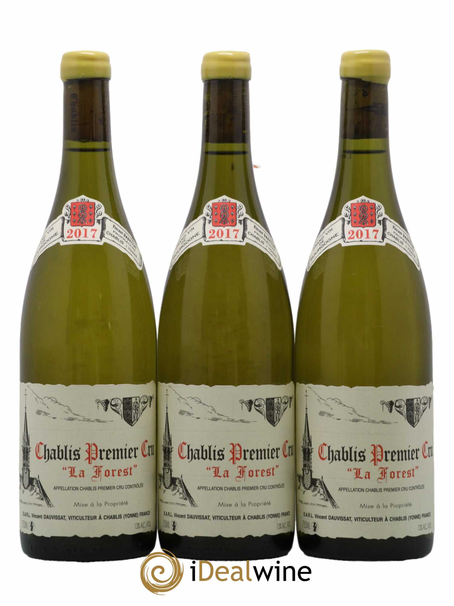 Chablis 1er Cru La Forest Vincent Dauvissat (Domaine) 2017 - Lot de 3 bouteilles - 0