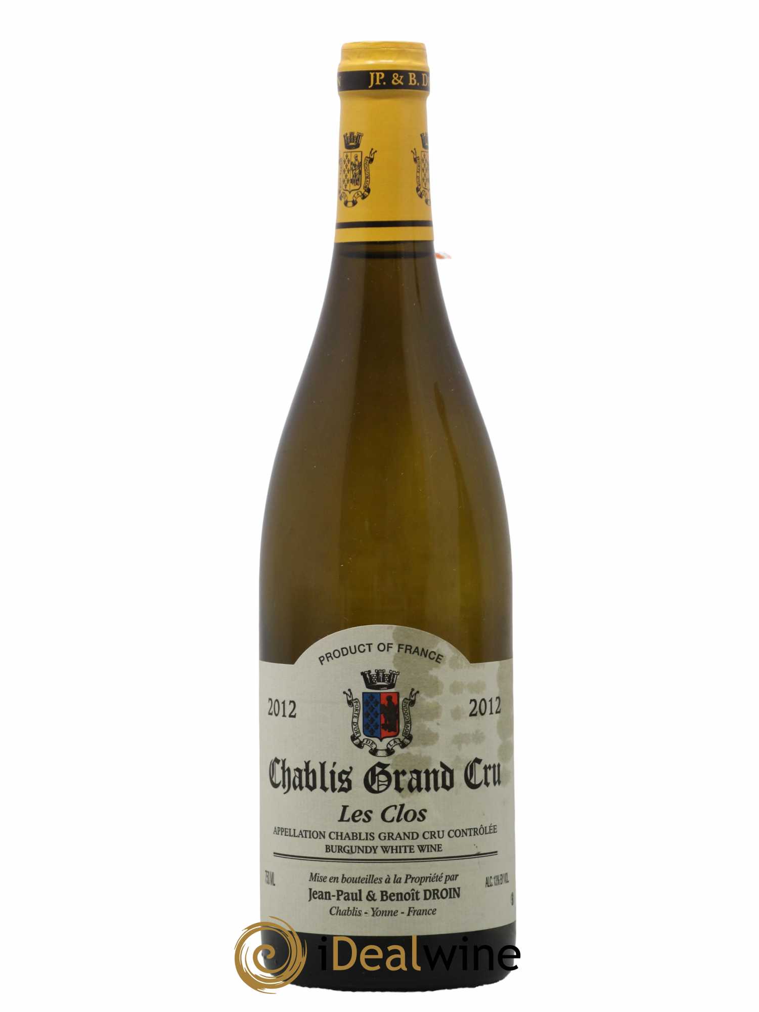 Chablis Grand Cru Les Clos Jean-Paul & Benoît Droin (Domaine) 2012 - Lot de 1 bouteille - 0