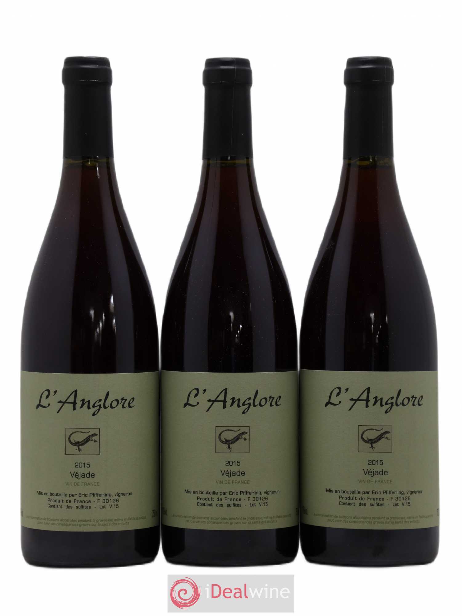 Vin de France Véjade L'Anglore 2015 - Lot de 3 bouteilles - 0