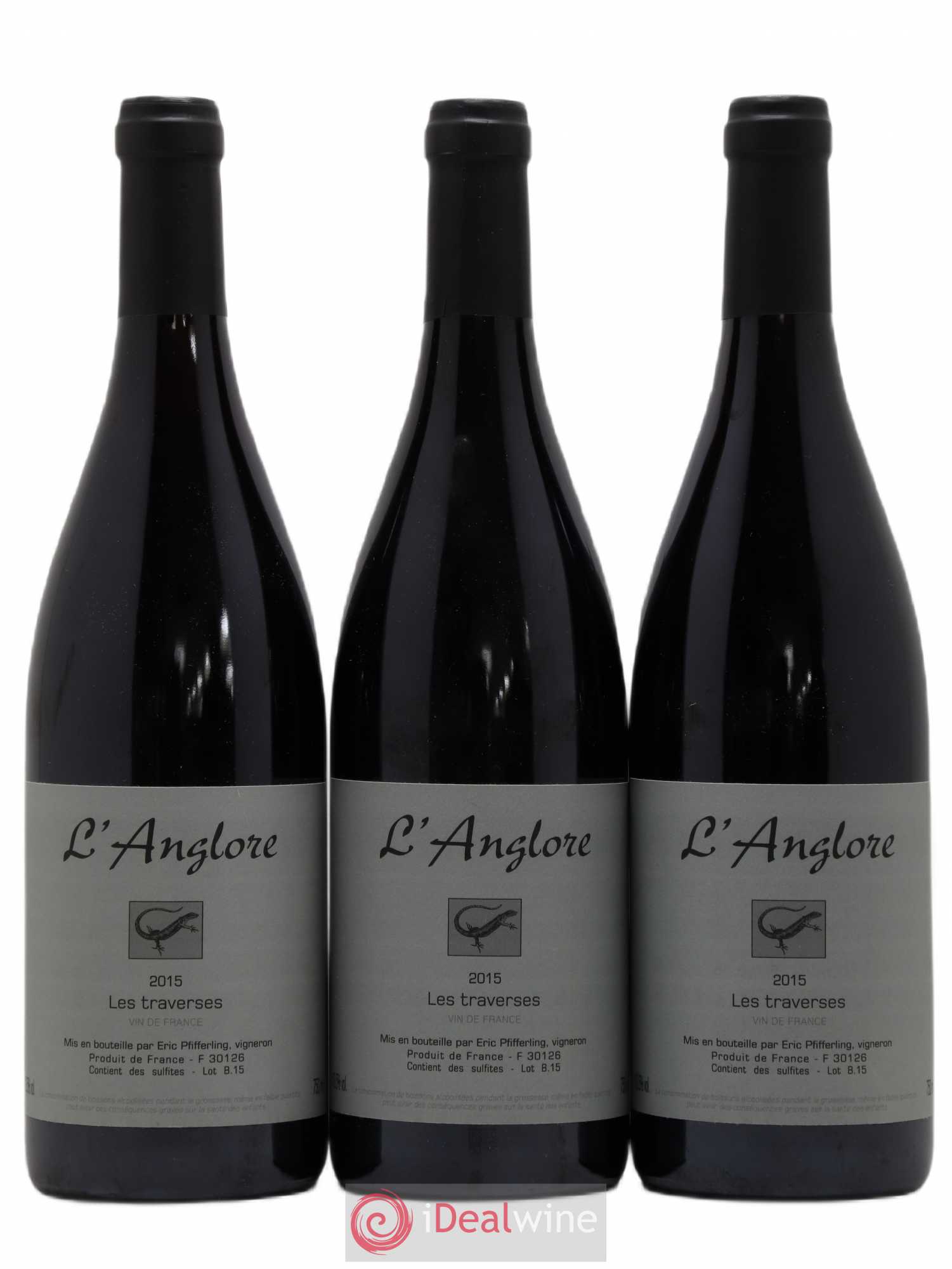Vin de France Les Traverses L'Anglore 2015 - Lot de 3 bouteilles - 0