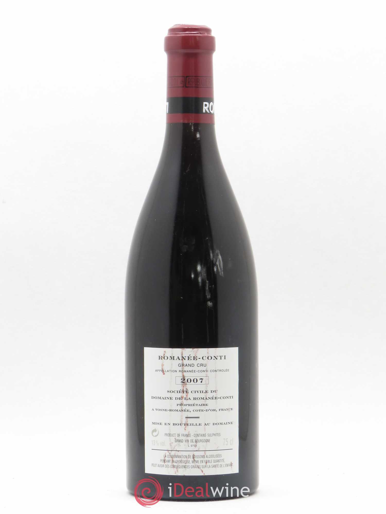 Romanée-Conti Grand Cru Domaine de la Romanée-Conti 2007 - Lot de 1 bouteille - 1