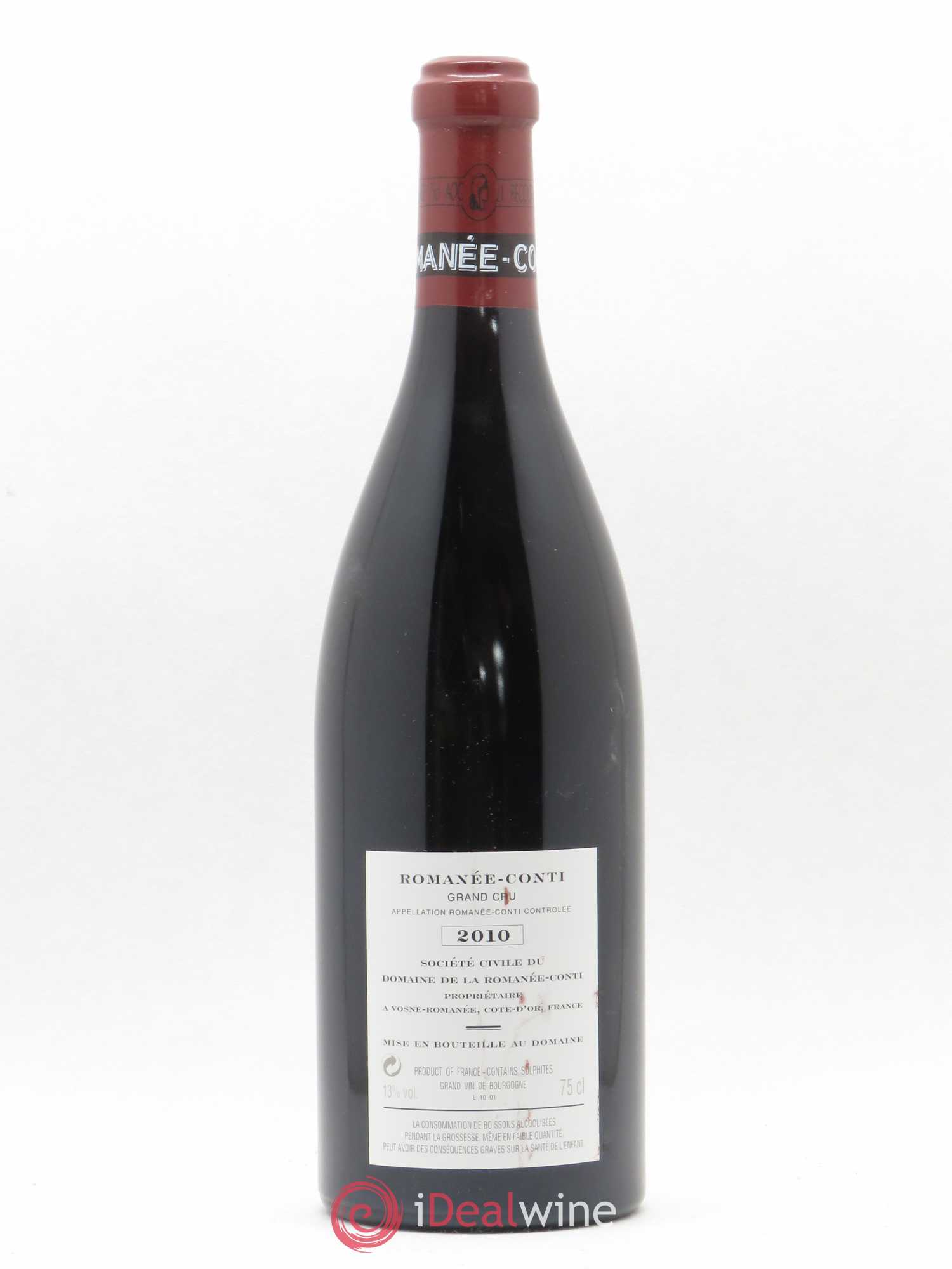 Romanée-Conti Grand Cru Domaine de la Romanée-Conti 2010 - Lot de 1 bouteille - 1