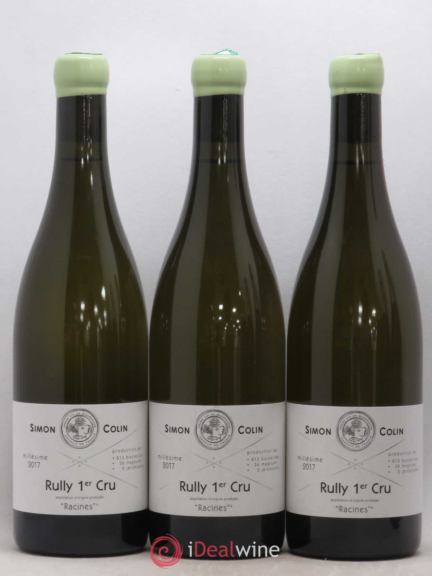 Rully 1er Cru Racines Simon Colin 2017 - Posten von 3 Flaschen - 0