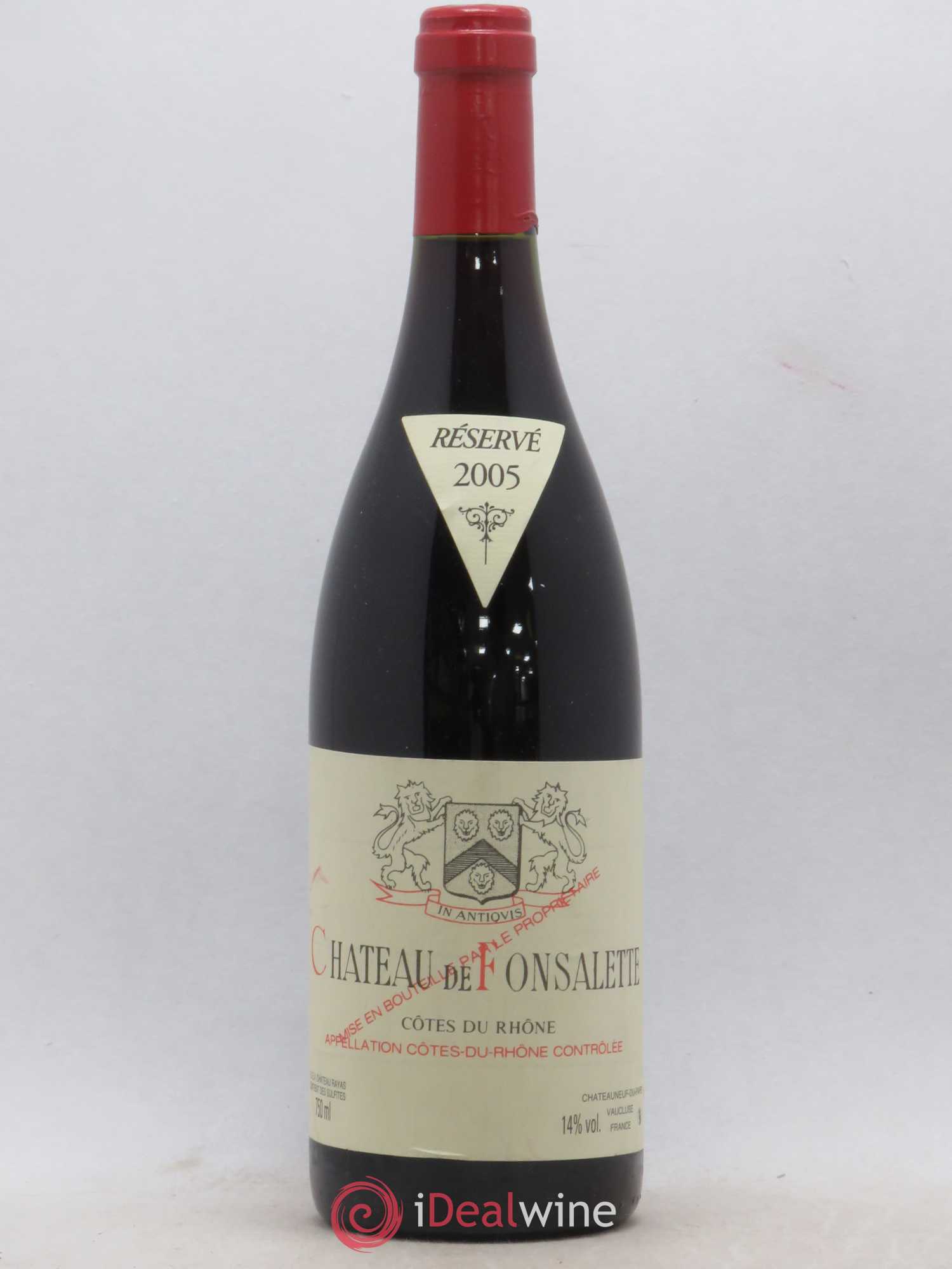 Côtes-du-Rhône Château de Fonsalette Emmanuel Reynaud 2005 - Lot de 1 bouteille - 0