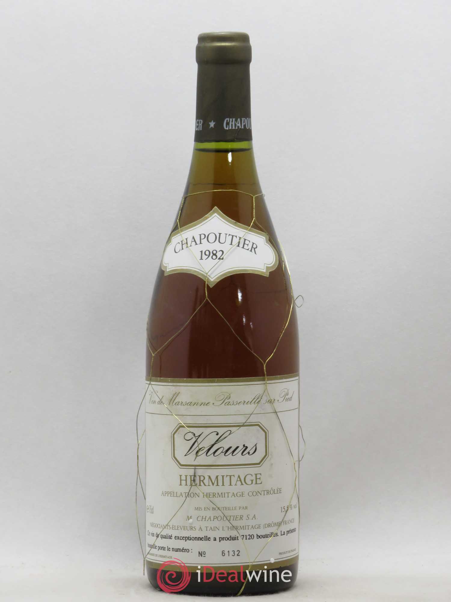Hermitage Velours Chapoutier 1982 - Posten von 1 Flasche - 0