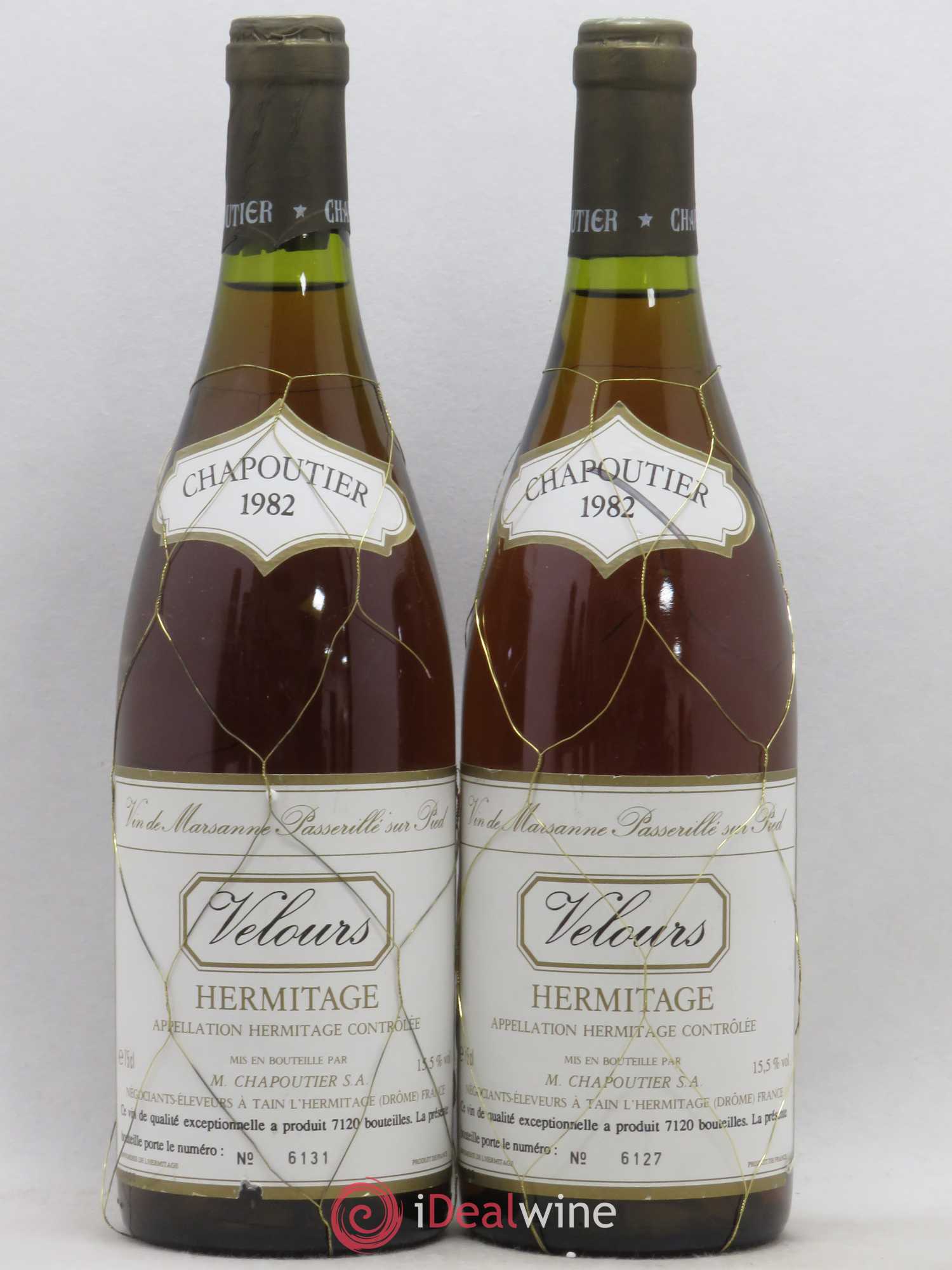 Hermitage Velours Chapoutier 1982 - Posten von 2 Flaschen - 0