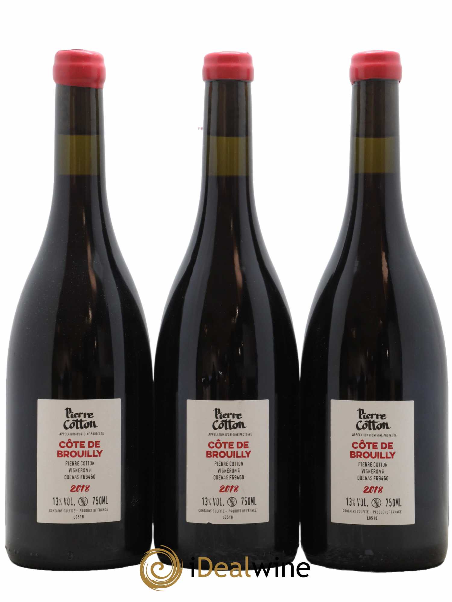 Côte de Brouilly Bonnet-Cotton (Domaine) 2018 - Lot de 3 bouteilles - 1