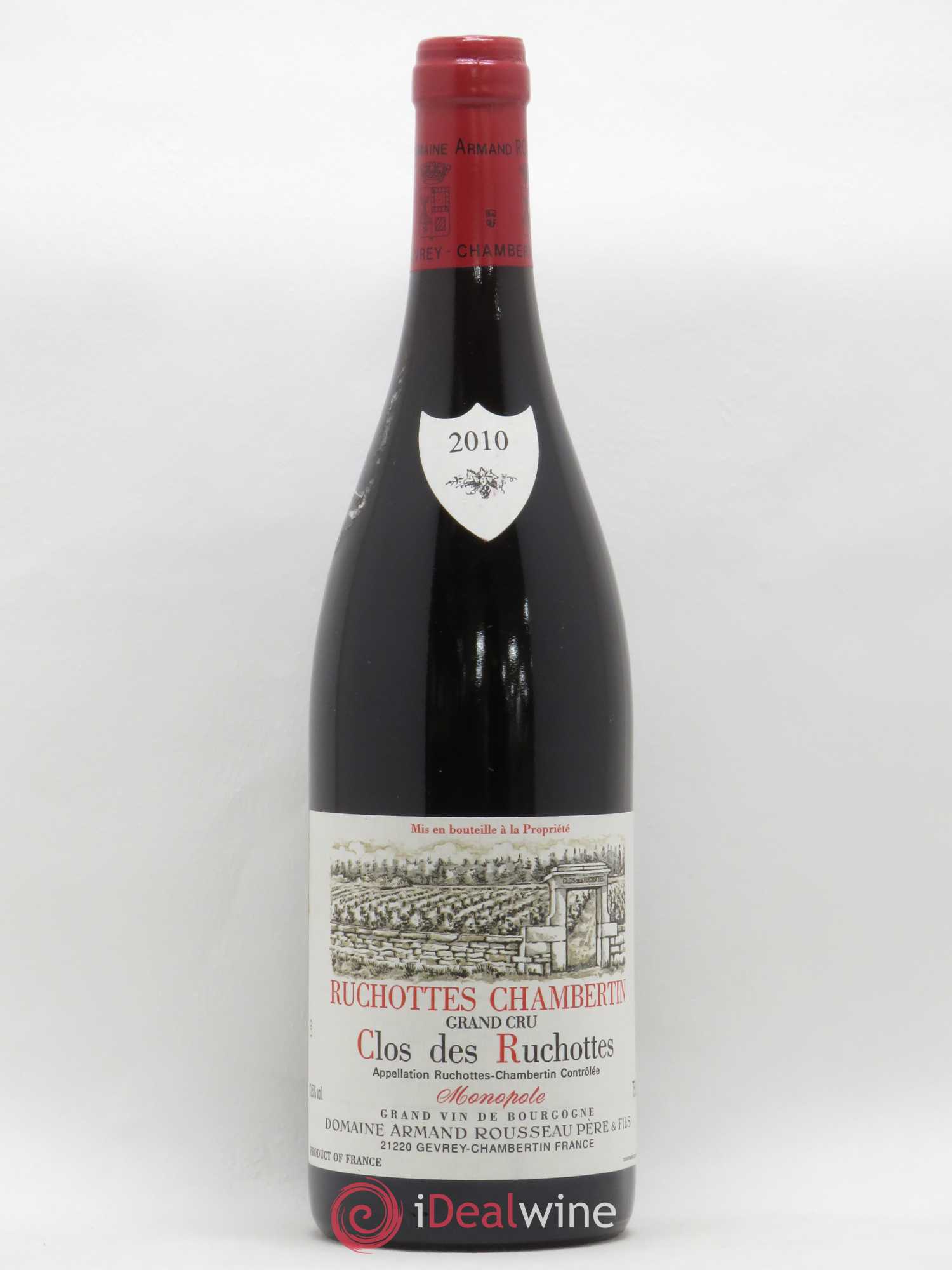 Ruchottes-Chambertin Grand Cru Clos des Ruchottes Armand Rousseau (Domaine) 2010 - Lot de 1 bouteille - 0