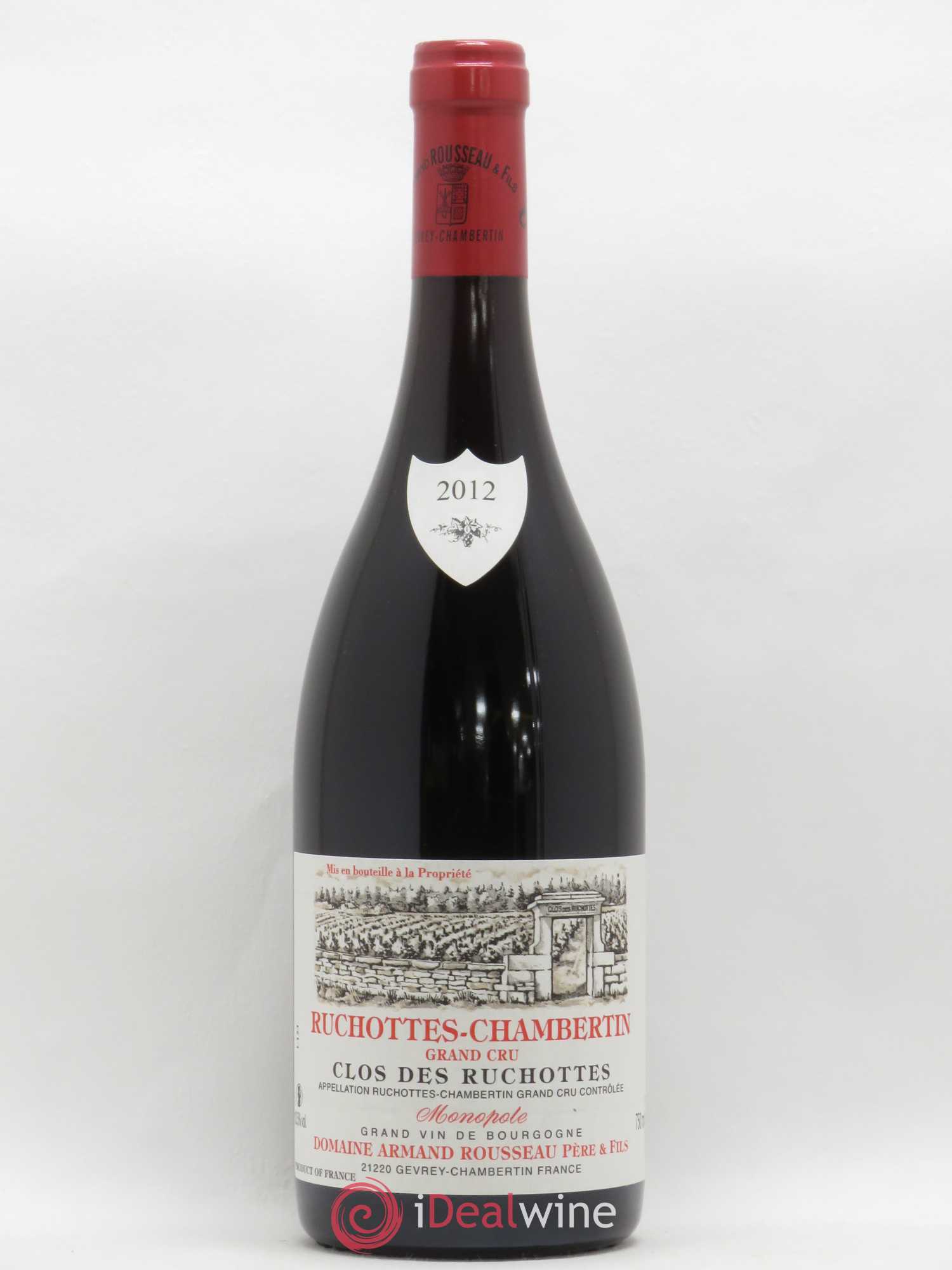 Ruchottes-Chambertin Grand Cru Clos des Ruchottes Armand Rousseau (Domaine) 2012 - Lot de 1 bouteille - 0