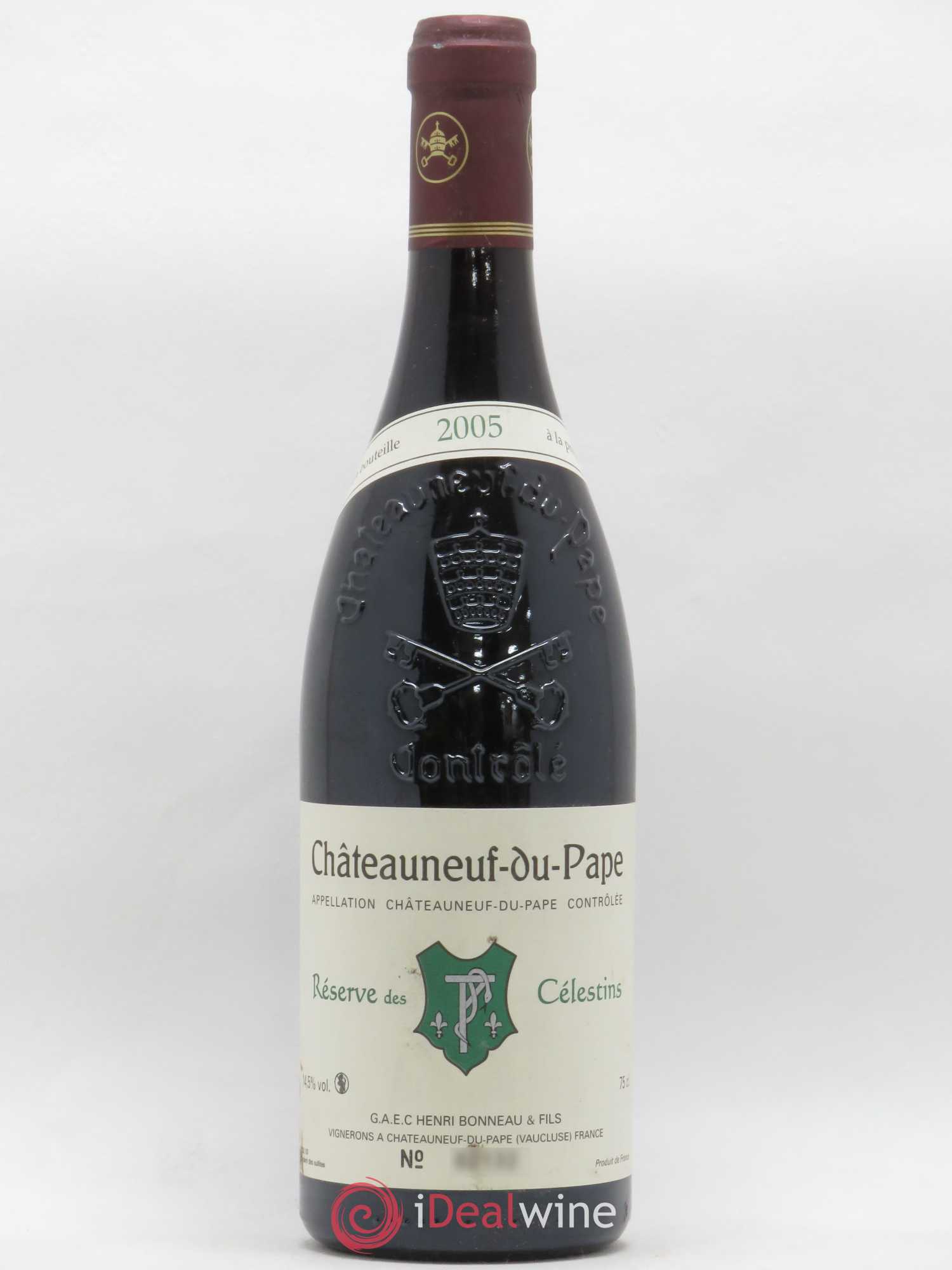 Châteauneuf-du-Pape Réserve des Célestins Henri Bonneau & Fils 2005 - Lot de 1 bouteille - 0