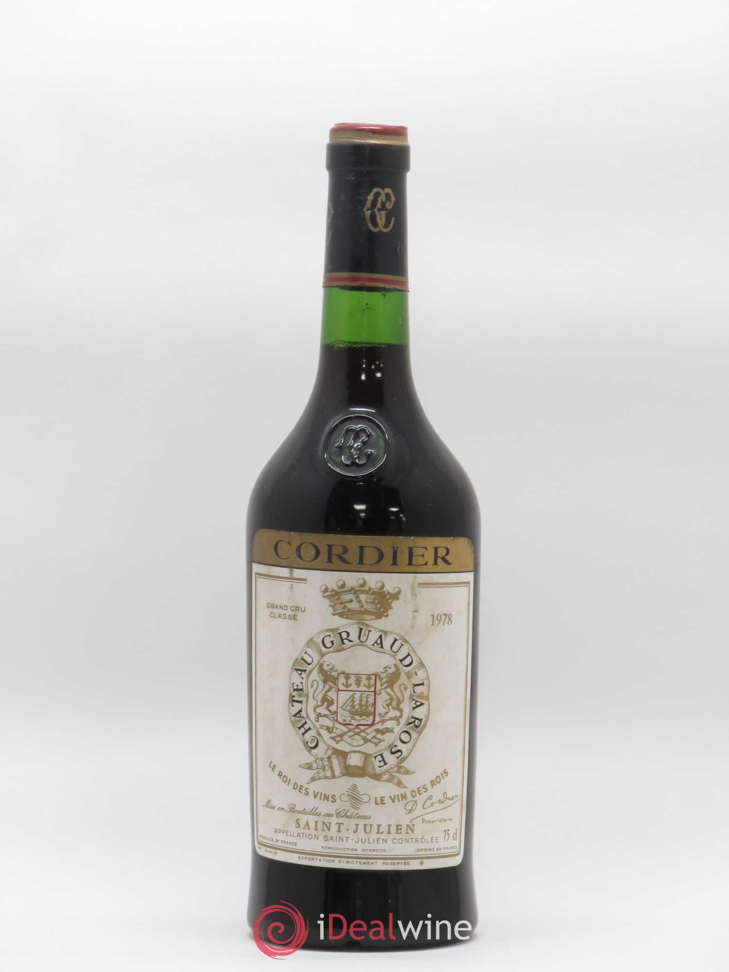Château Gruaud Larose 2ème Grand Cru Classé 1978 - Lot de 1 bouteille - 0