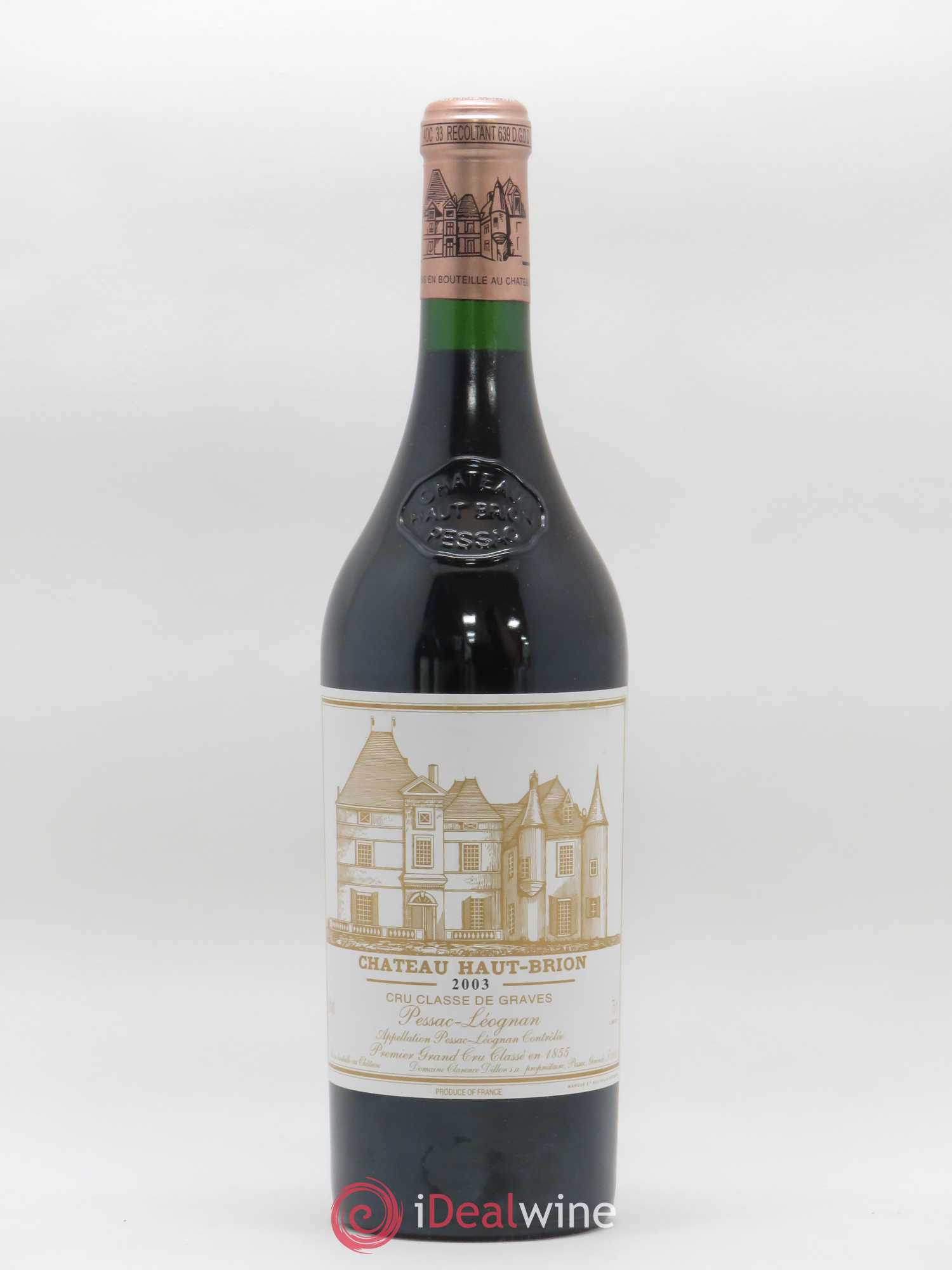 Château Haut Brion 1er Grand Cru Classé 2003 - Lot de 1 bouteille - 0