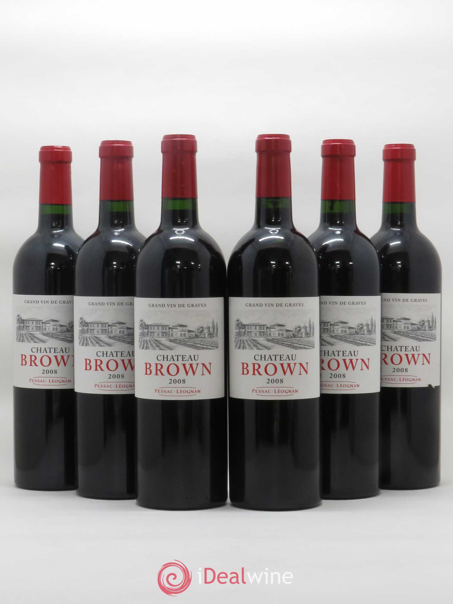Château Brown 2008 - Lot de 6 bouteilles - 0