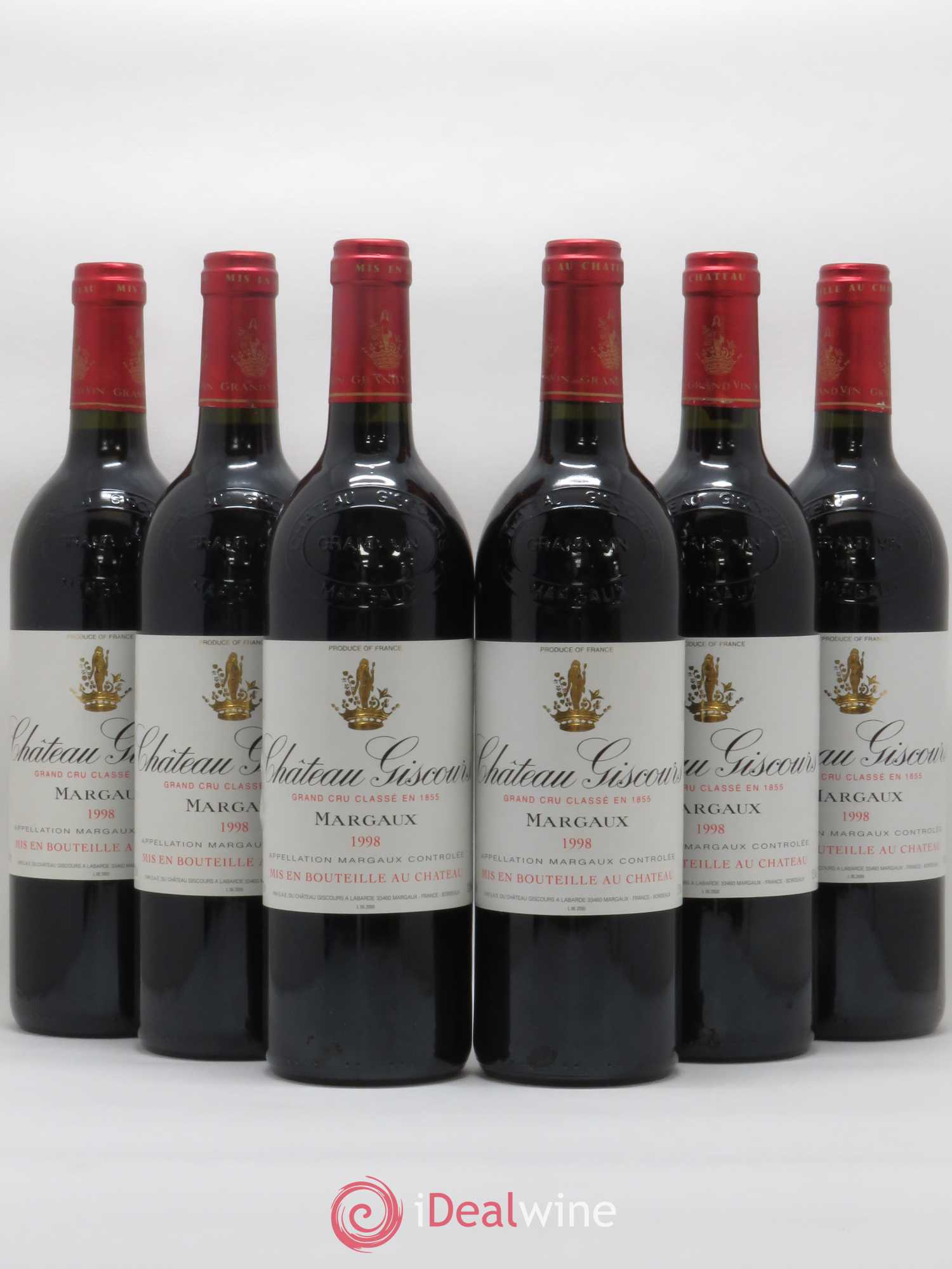 Château Giscours 3ème Grand Cru Classé 1998 - Lot de 6 bouteilles - 0