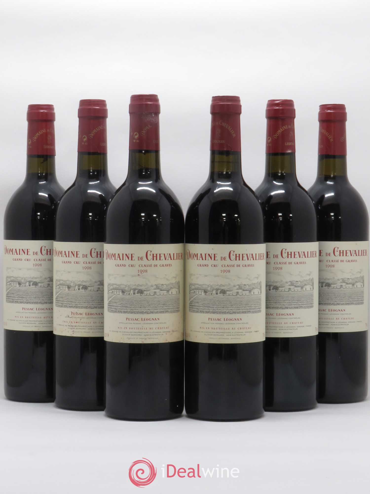 Domaine de Chevalier Cru Classé de Graves 1998 - Lot de 6 bouteilles - 0