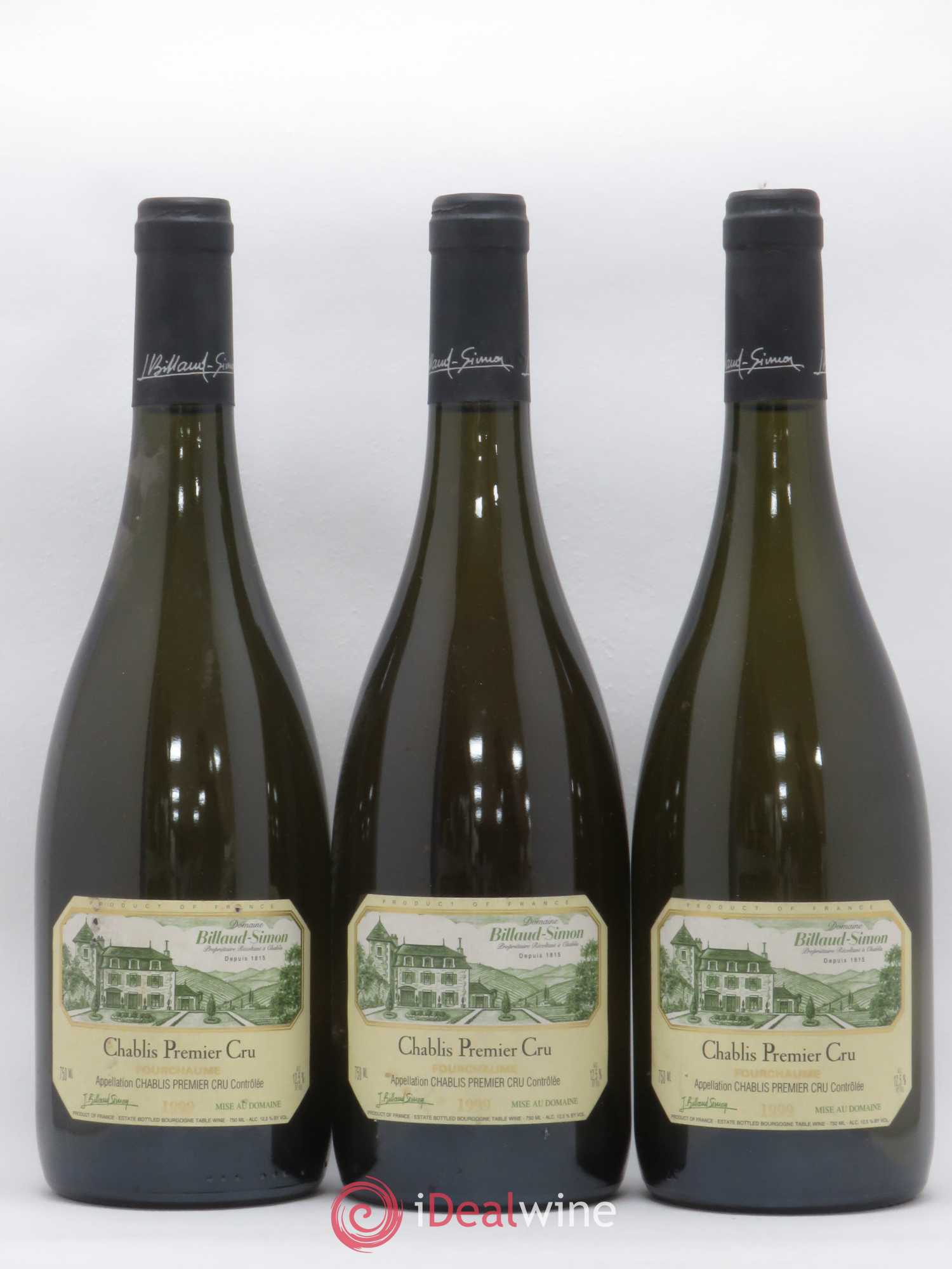 Chablis 1er Cru Fourchaume Billaud-Simon (Domaine) 1999 - Lot de 3 bouteilles - 0