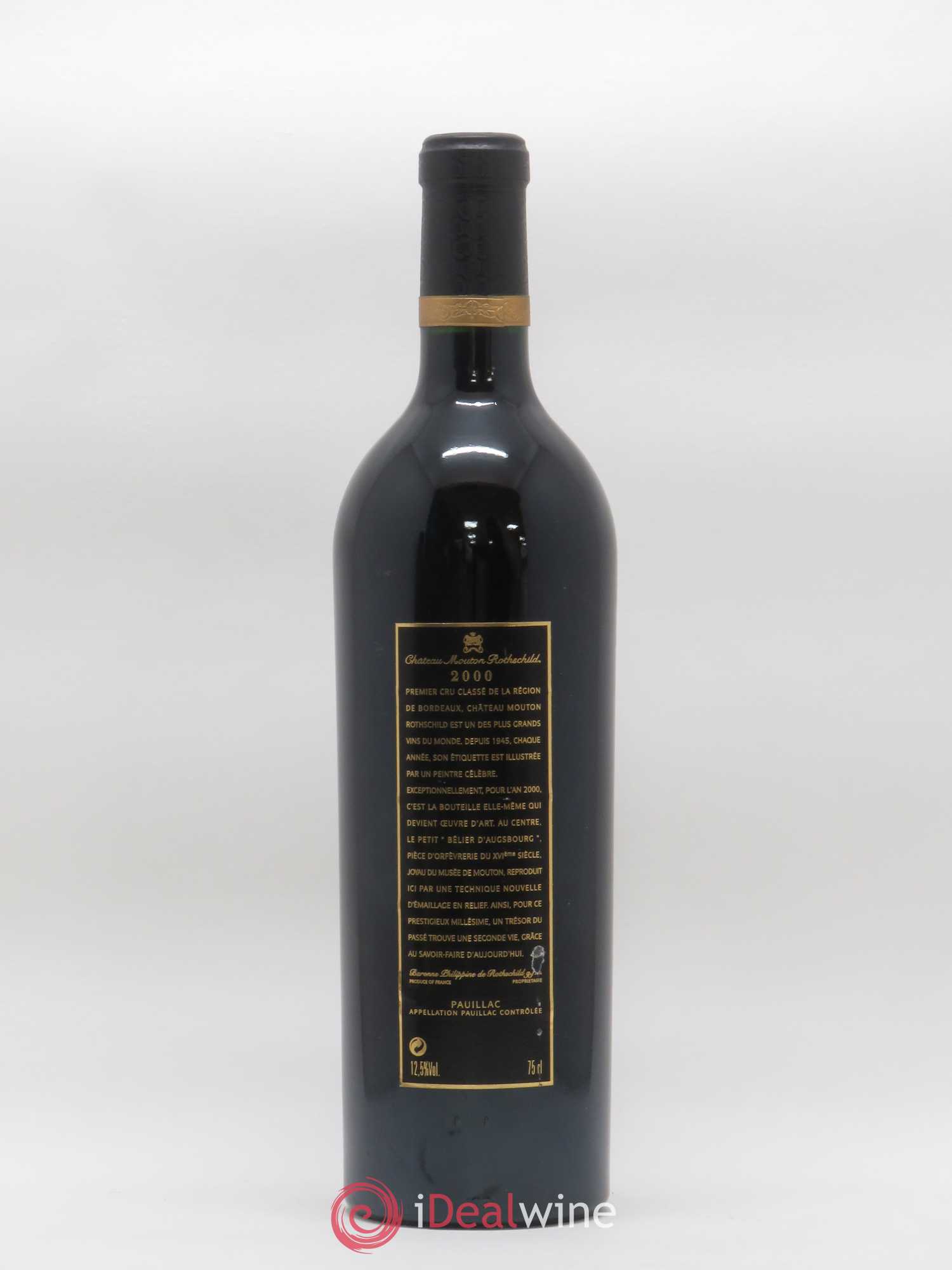 Château Mouton Rothschild 1er Grand Cru Classé 2000 - Lot de 1 bouteille - 1