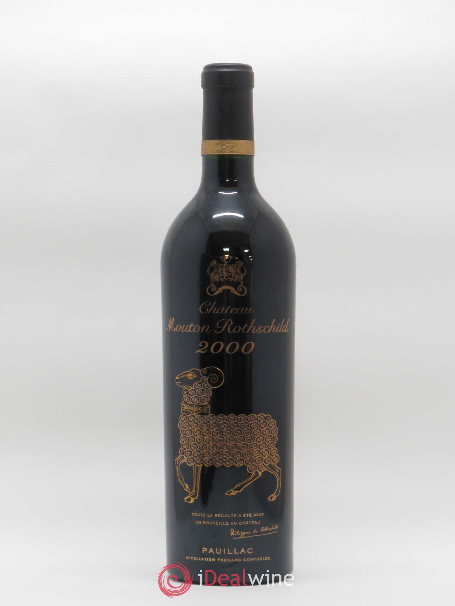 Château Mouton Rothschild 1er Grand Cru Classé 2000 - Lot de 1 bouteille - 0