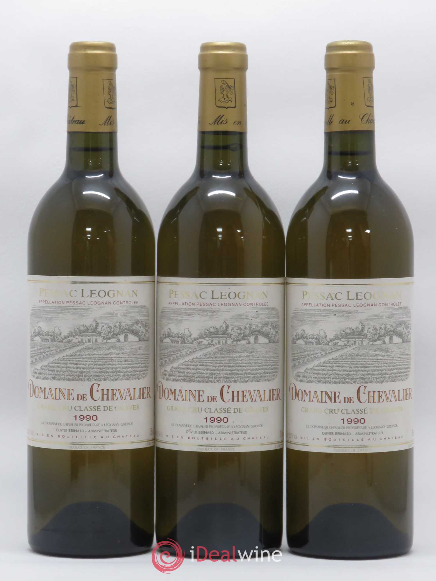 Domaine de Chevalier Cru Classé de Graves 1990 - Lot de 3 bouteilles - 0
