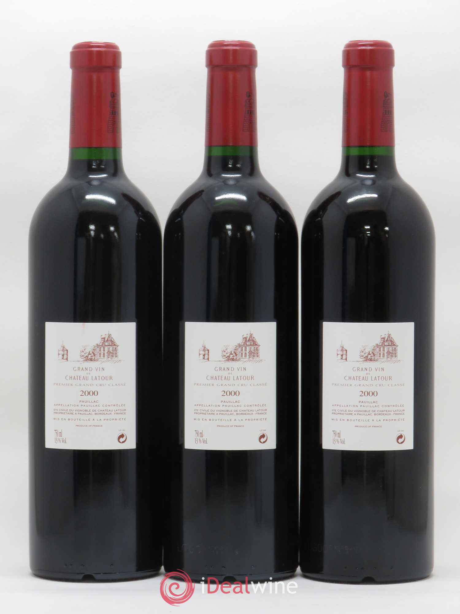 Château Latour 1er Grand Cru Classé 2000 - Lot de 3 bouteilles - 1