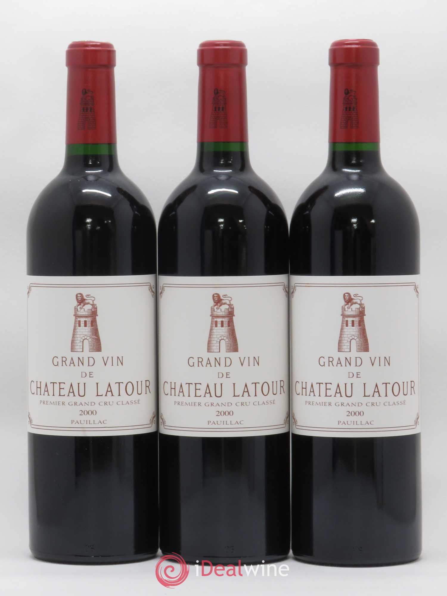 Château Latour 1er Grand Cru Classé 2000 - Lot de 3 bouteilles - 0