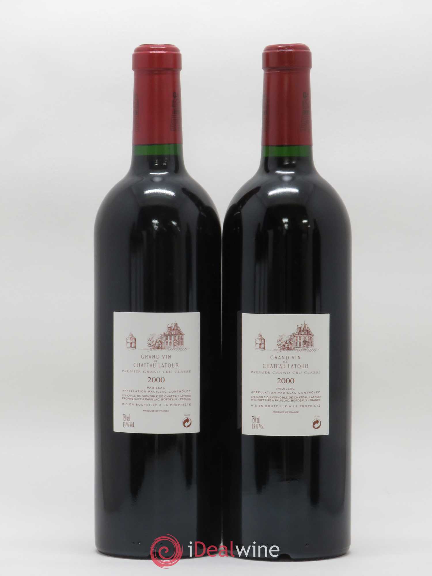 Château Latour 1er Grand Cru Classé 2000 - Lot de 2 bouteilles - 1