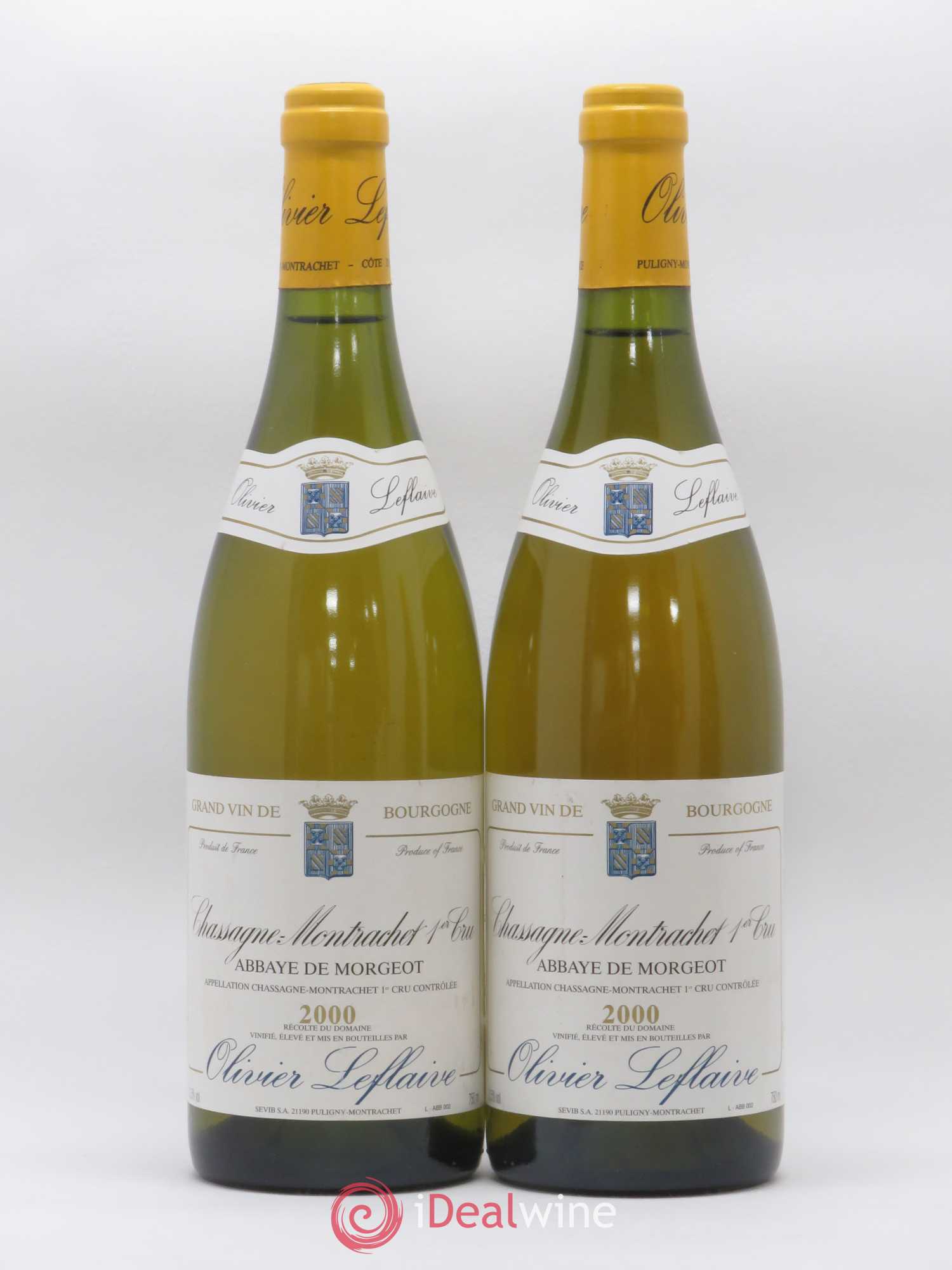 Chassagne-Montrachet 1er Cru Abbaye de Morgeot Olivier Leflaive 2000 - Lot de 2 bouteilles - 0