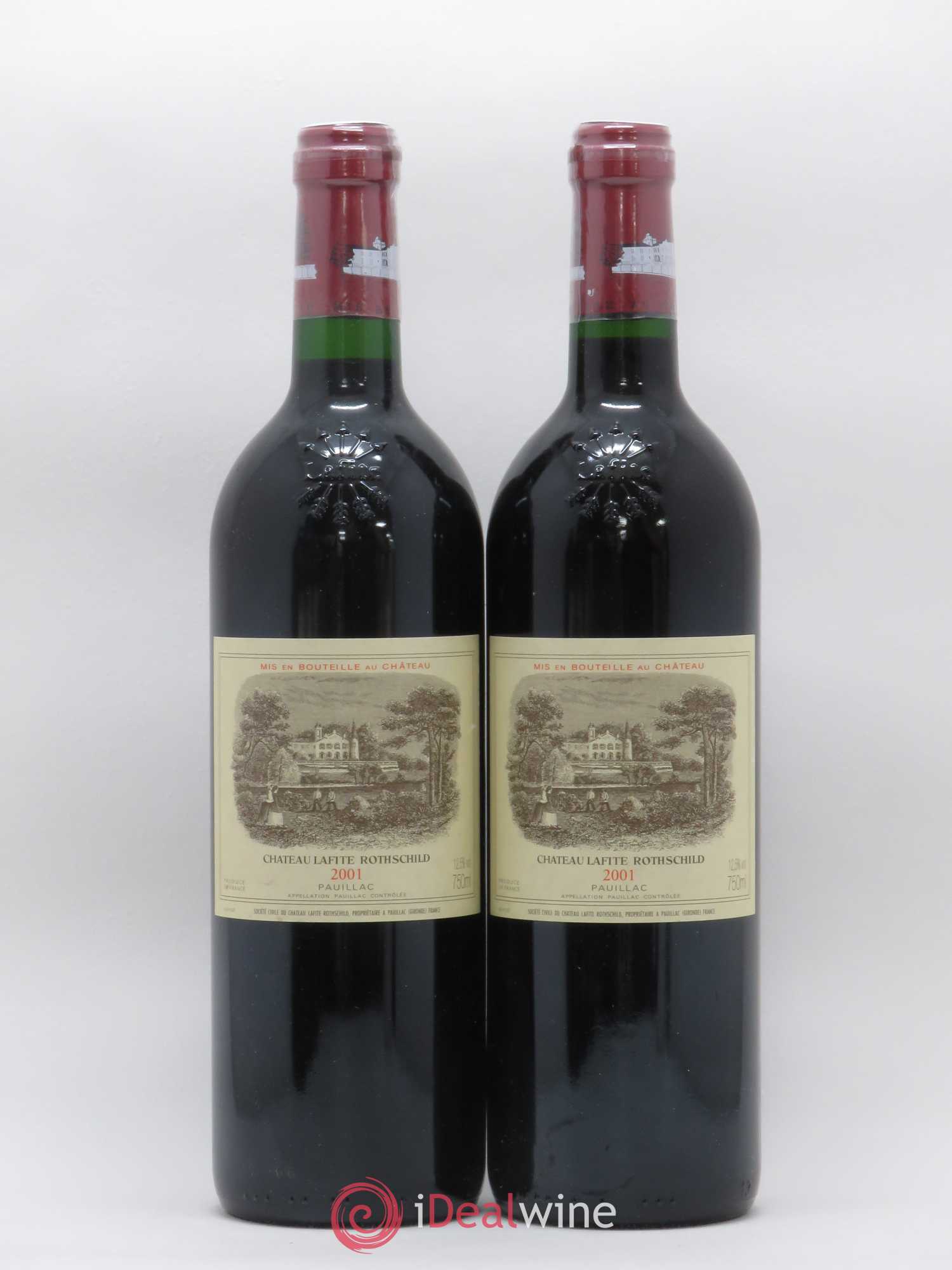 Château Lafite Rothschild 1er Grand Cru Classé 2001 - Lot de 2 bouteilles - 0