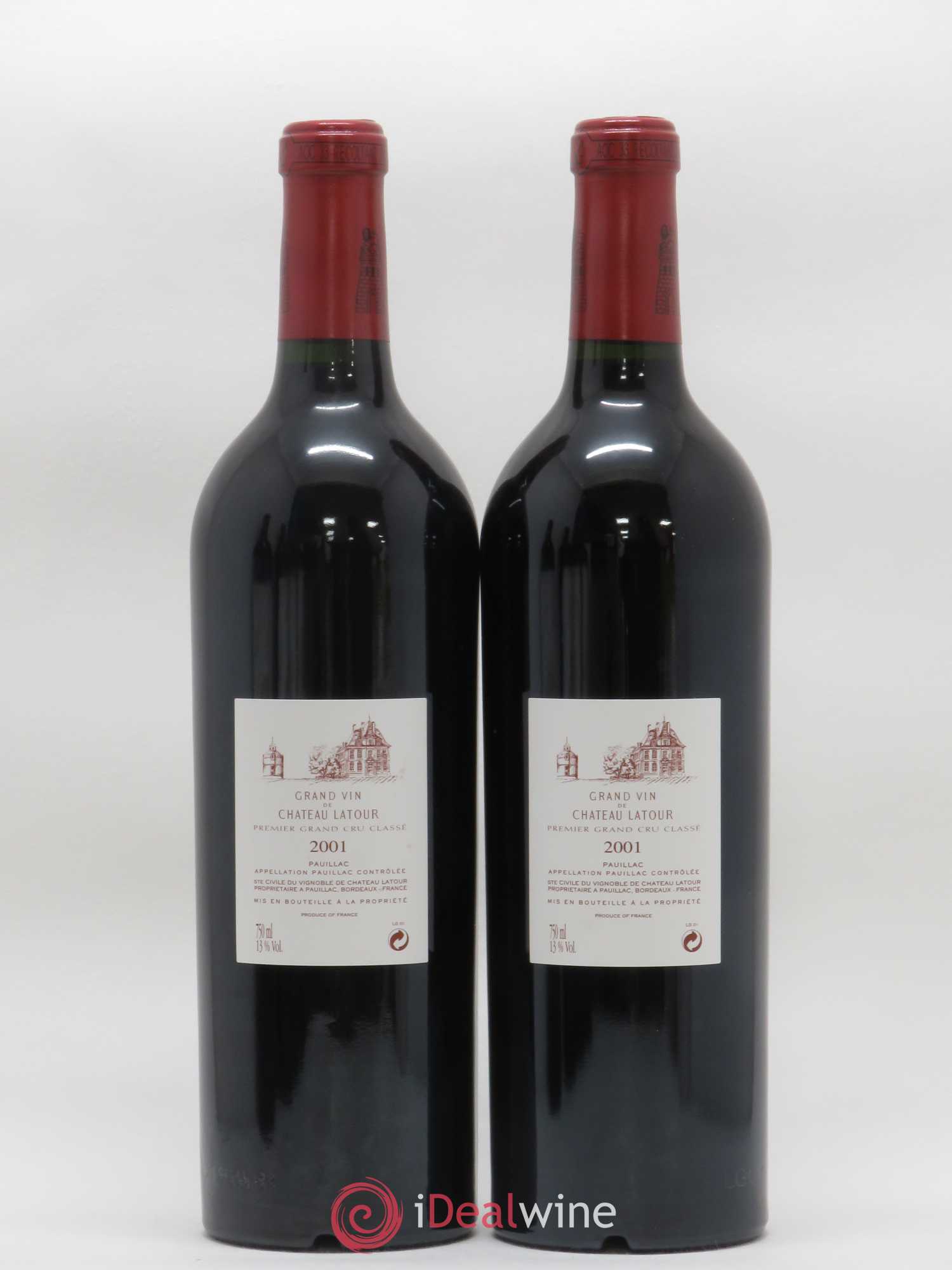 Château Latour 1er Grand Cru Classé 2001 - Lot de 2 bouteilles - 1