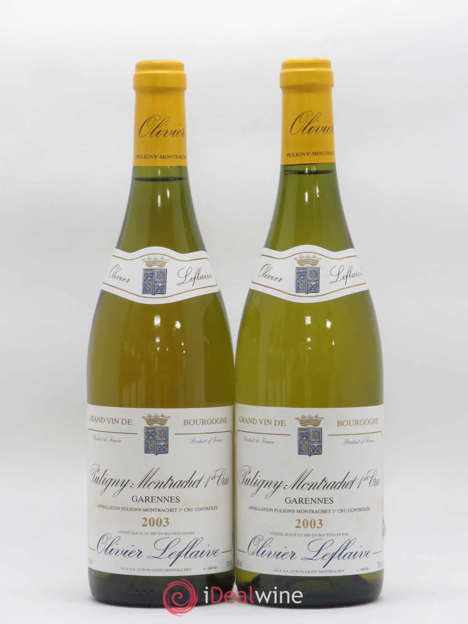 Puligny-Montrachet 1er Cru Garennes Olivier Leflaive 2003 - Posten von 2 Flaschen - 0