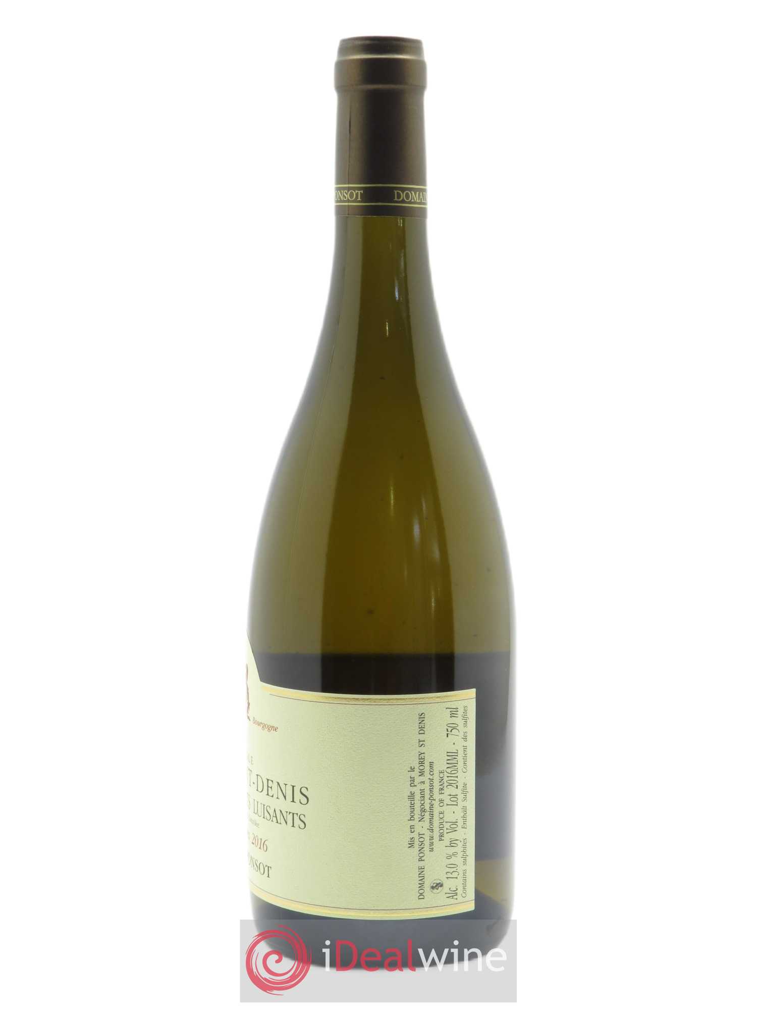 Morey-Saint-Denis 1er Cru Clos des Monts Luisants Vieilles Vignes Ponsot (Domaine) 2016 - Lot de 1 bouteille - 1