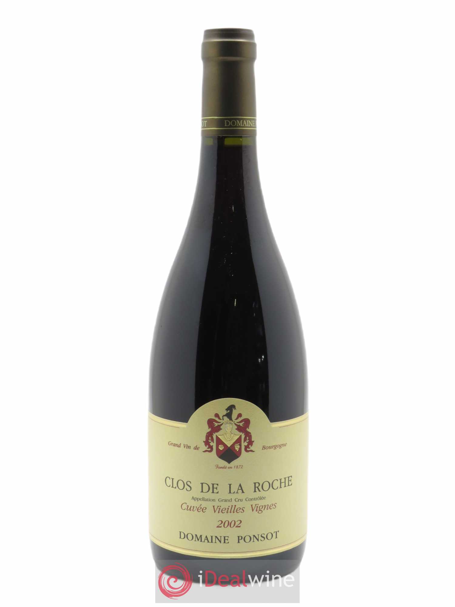 Clos de la Roche Grand Cru Vieilles Vignes Ponsot (Domaine) 2002 - Lot de 1 bouteille - 0