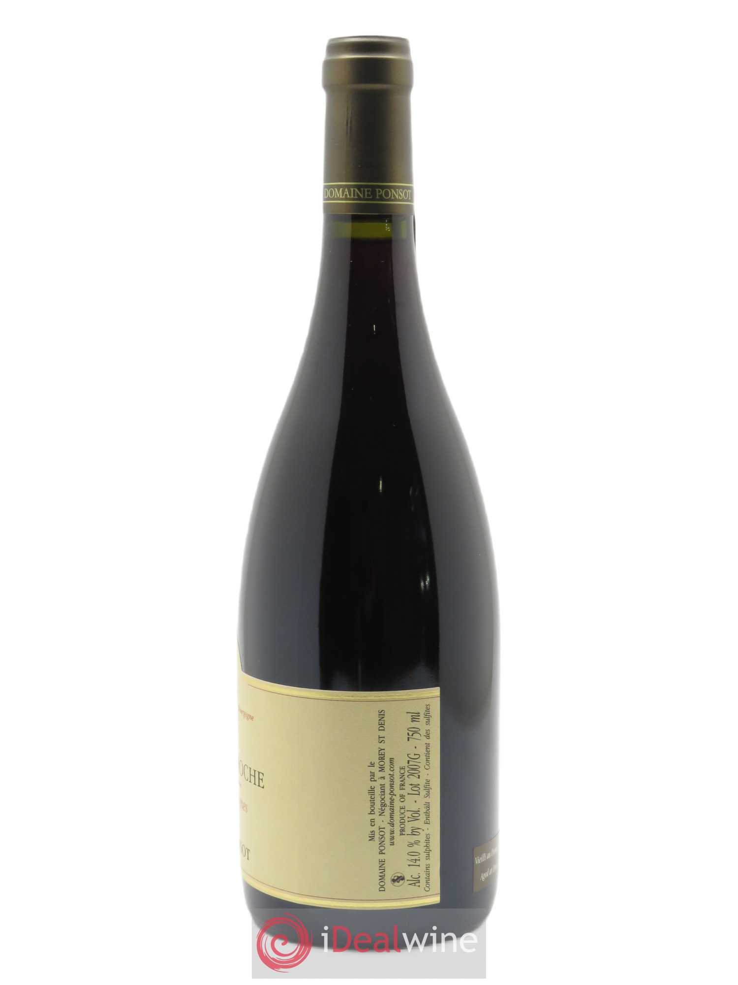Clos de la Roche Grand Cru Vieilles Vignes Ponsot (Domaine) 2007 - Lot de 1 bouteille - 1