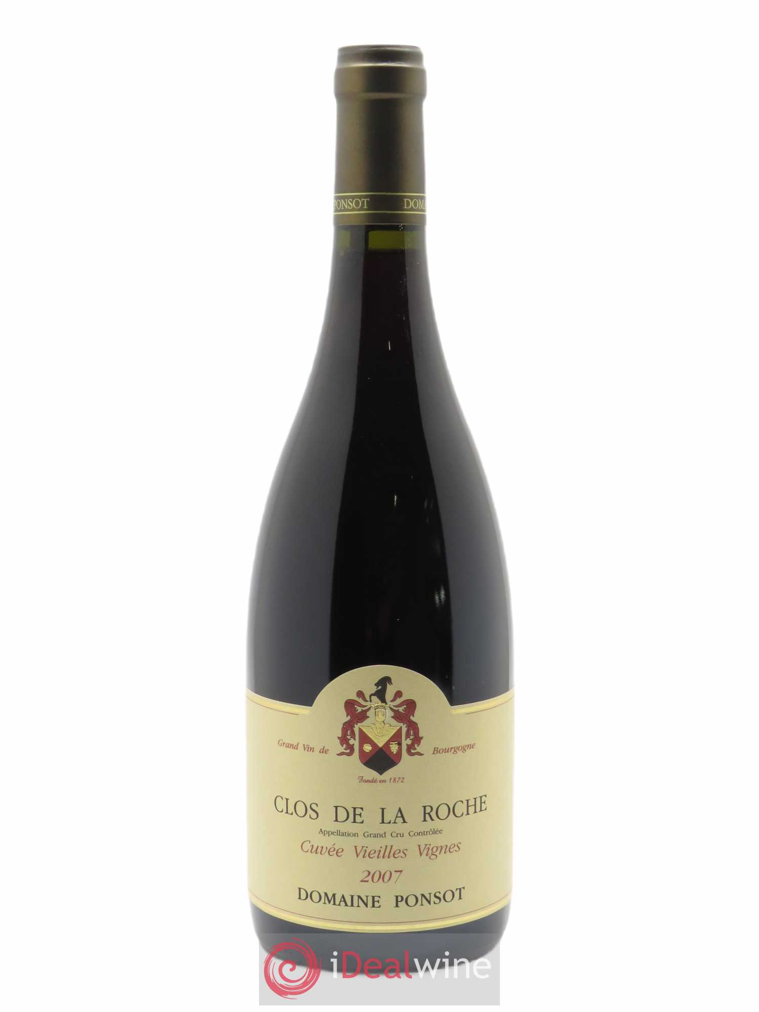 Clos de la Roche Grand Cru Vieilles Vignes Ponsot (Domaine) 2007 - Lot de 1 bouteille - 0