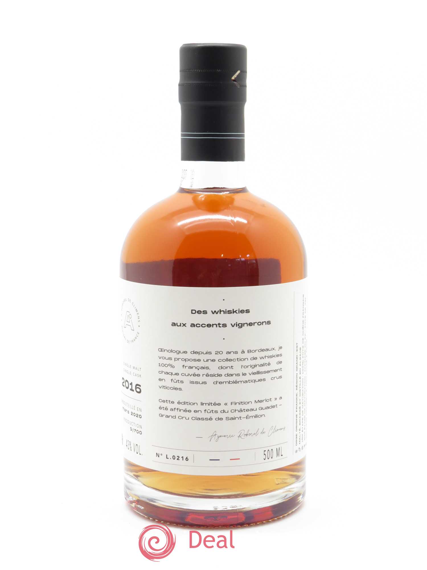 Whisky Finition Merlot du Château Guadet A.Roborel de Climens (50cl) - Lot de 1 bouteille - 1