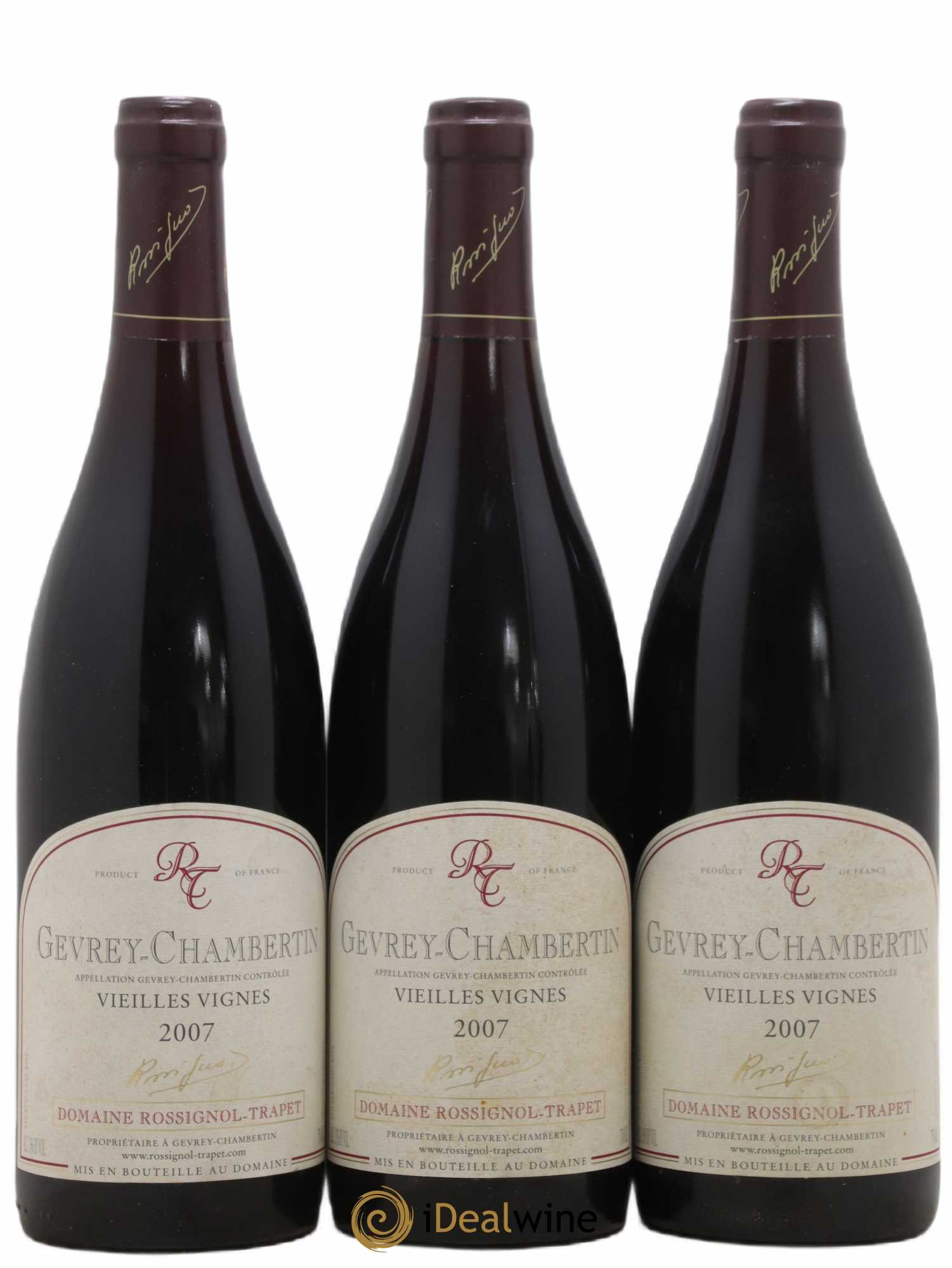 Gevrey-Chambertin Vieilles vignes Rossignol-Trapet (Domaine) 2007 - Lot de 3 bouteilles - 0