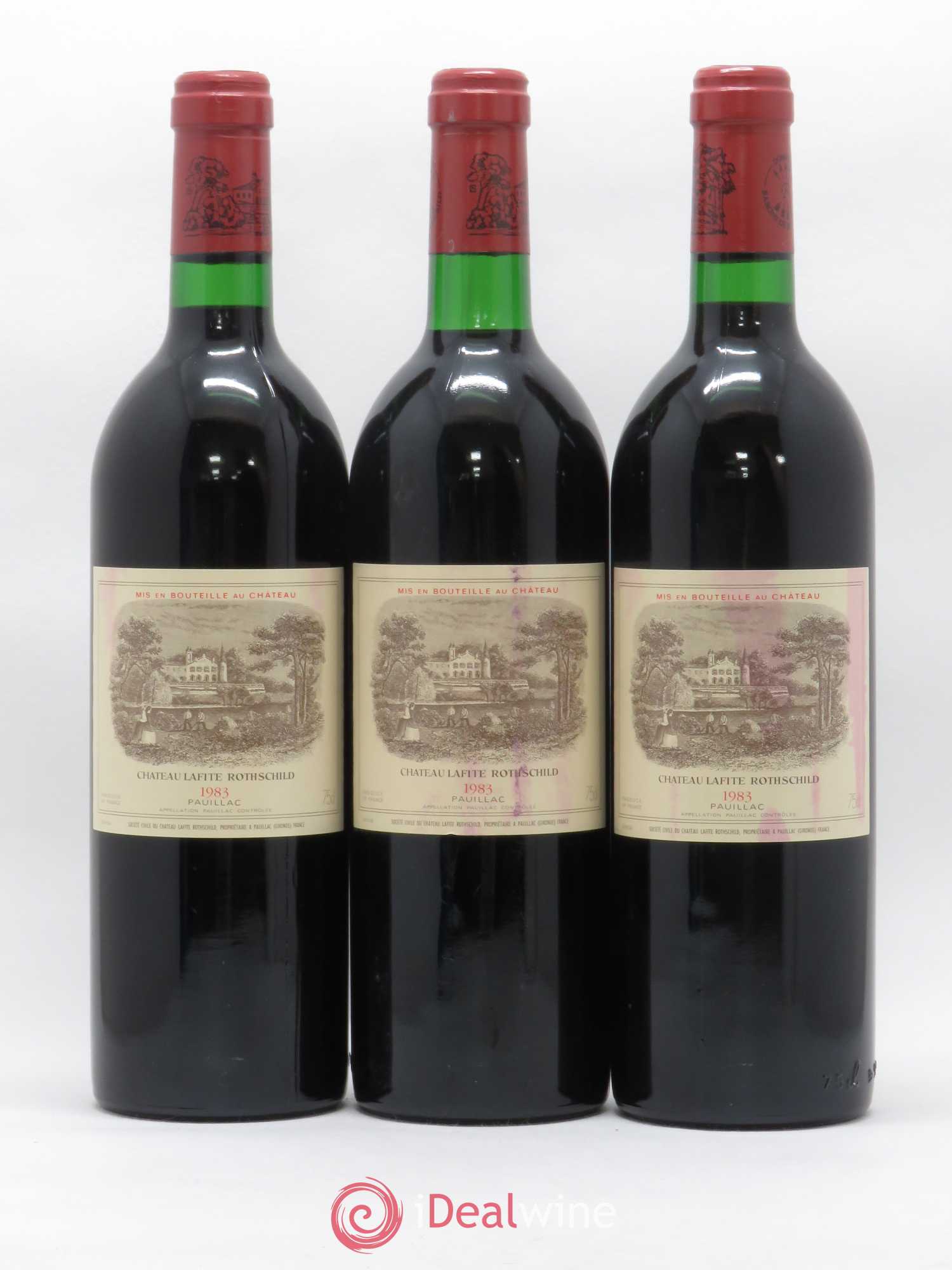 Château Lafite Rothschild 1er Grand Cru Classé 1983 - Lot de 3 bouteilles - 0