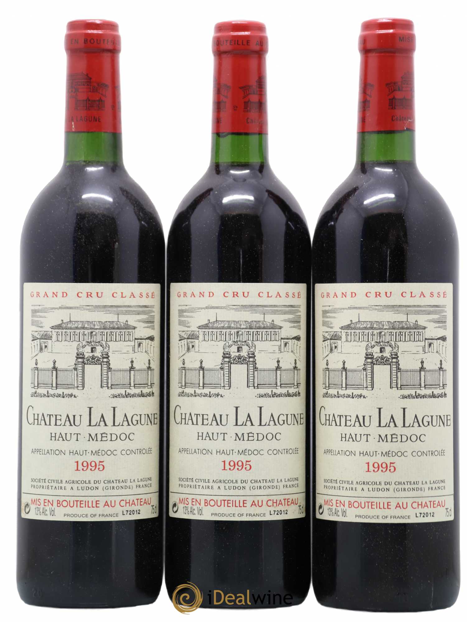 Château la Lagune 3ème Grand Cru Classé 1995 - Lot de 3 bouteilles - 0