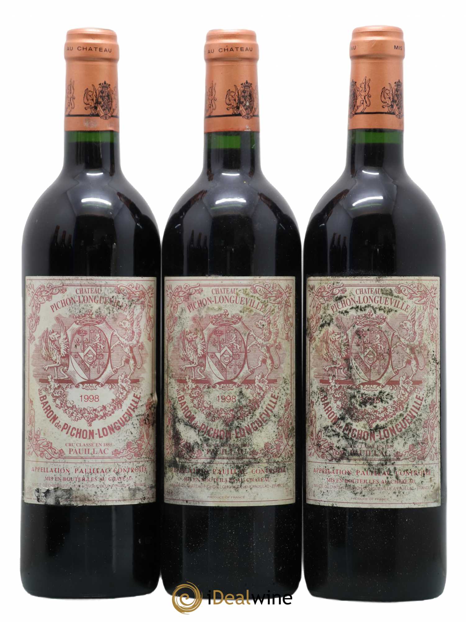 Pichon Longueville Baron 2ème Grand Cru Classé 1998 - Lot de 6 bouteilles - 1