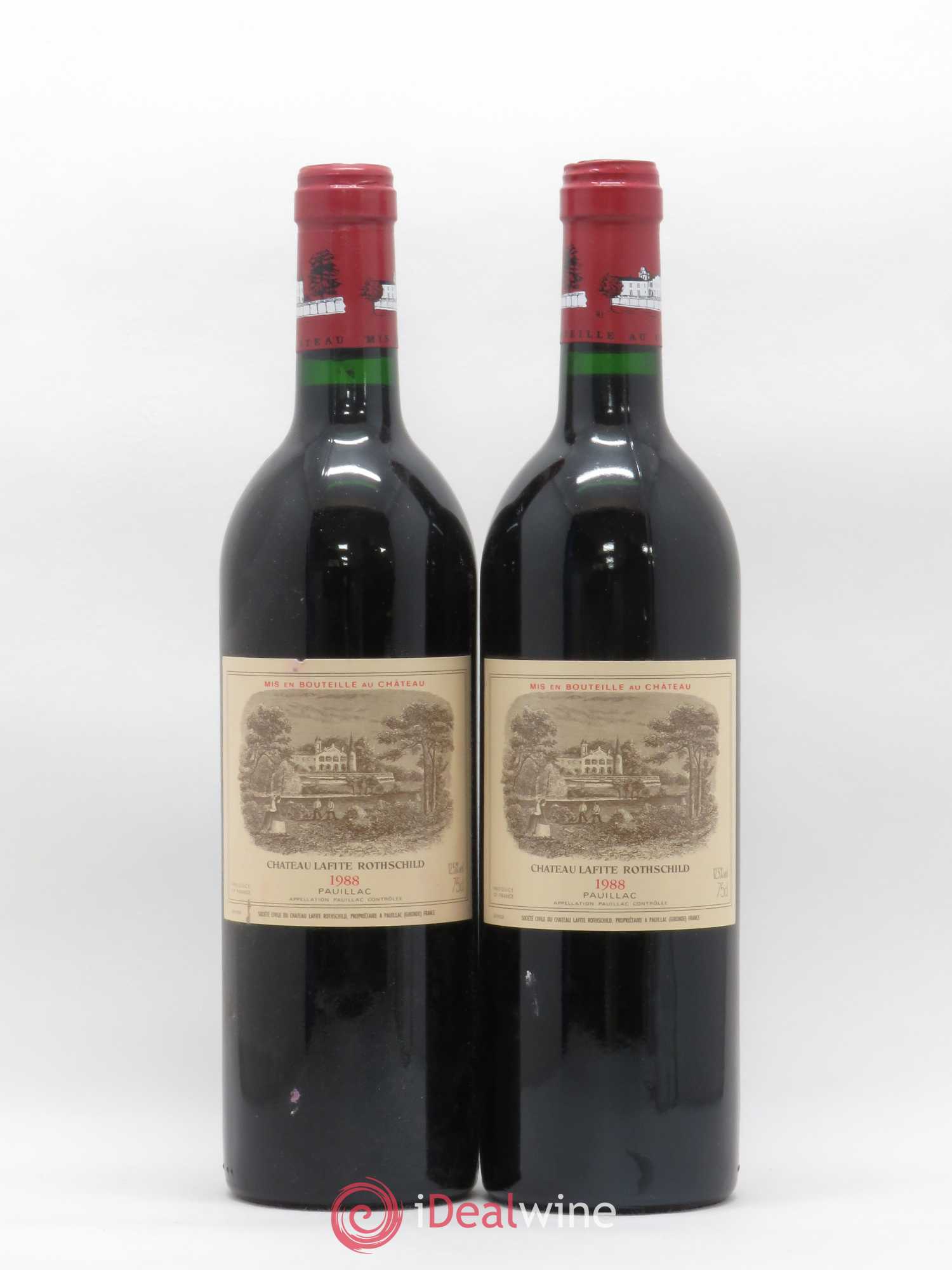 Château Lafite Rothschild 1er Grand Cru Classé 1988 - Lot de 2 bouteilles - 0