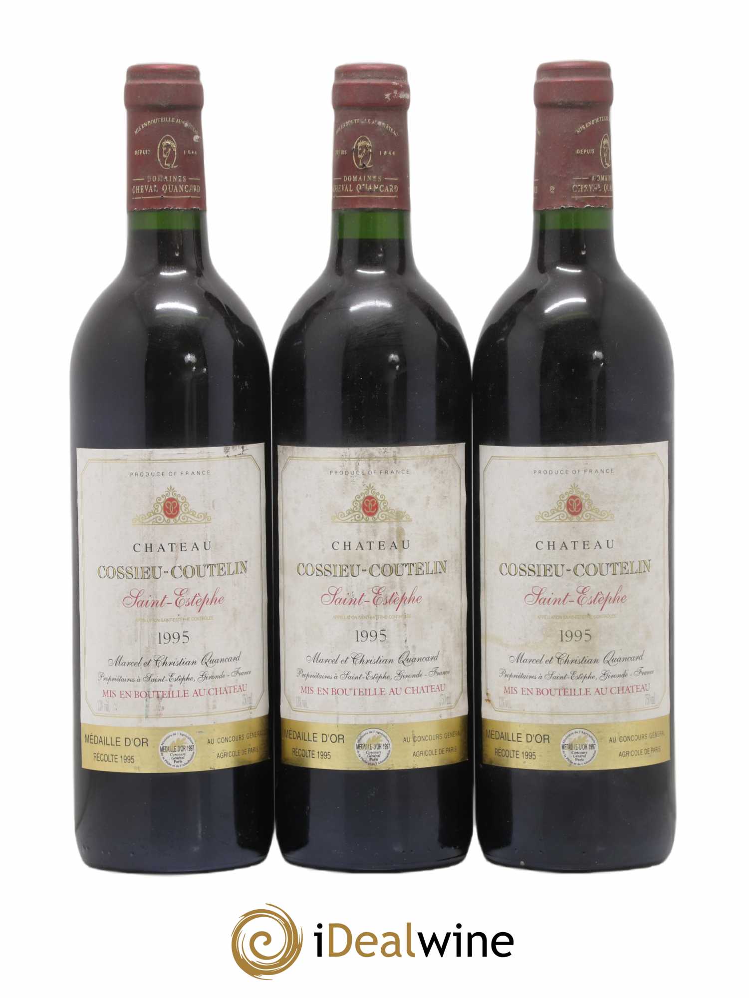 Saint-Estèphe Château Cossieu Coutelin 1995 - Posten von 3 Flaschen - 0