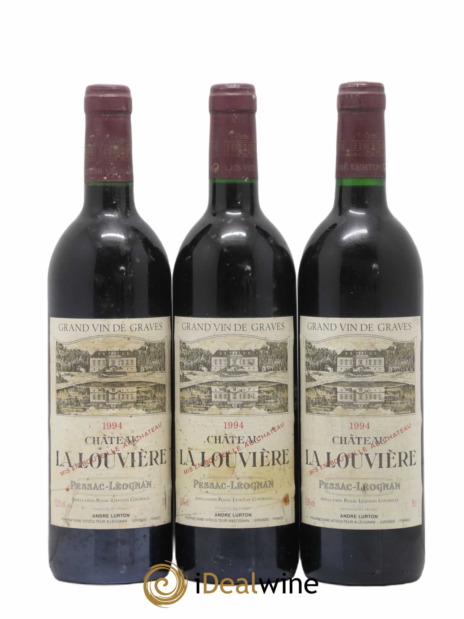 Château la Louvière 1994 - Lot de 3 bouteilles - 0