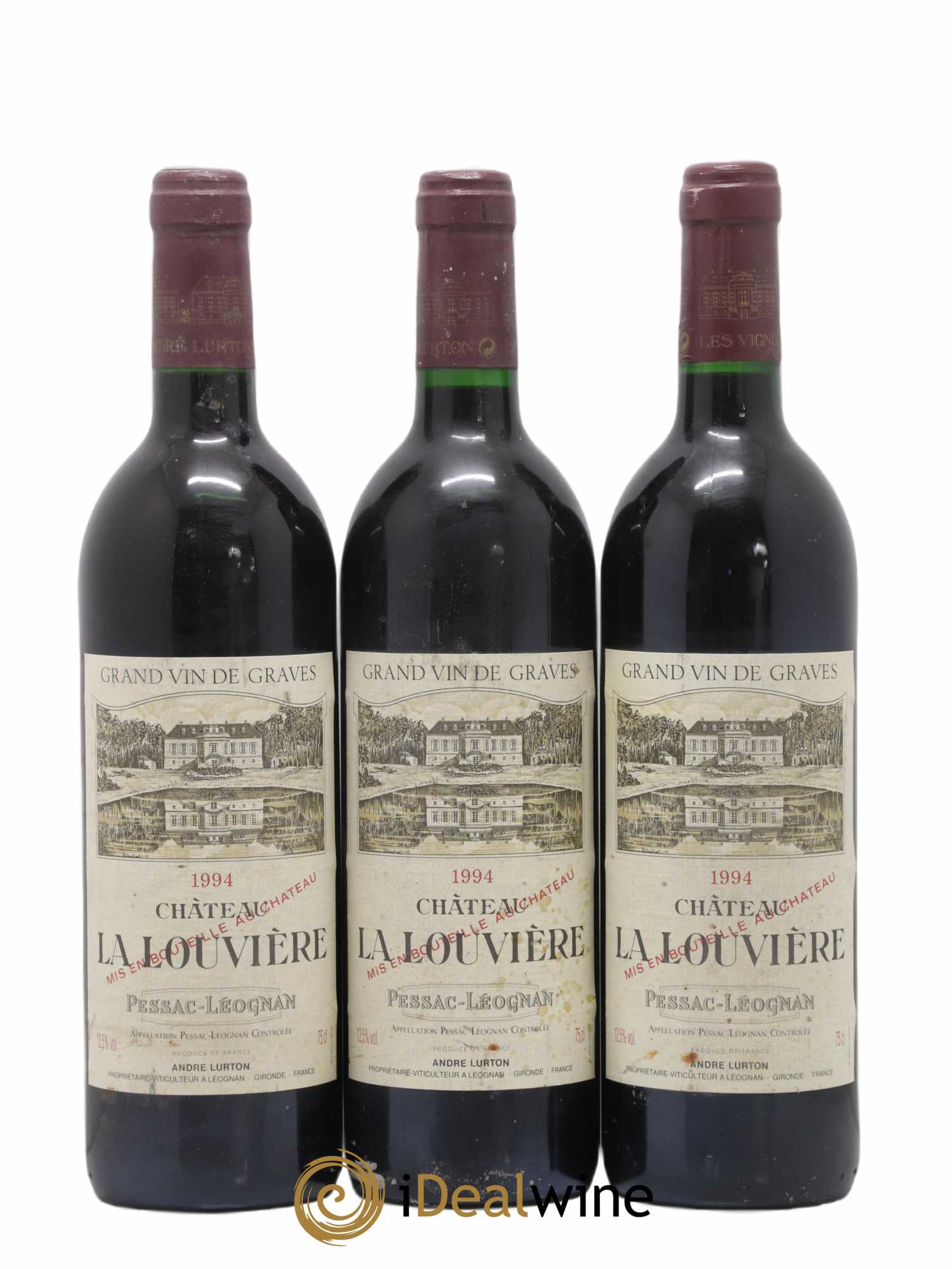 Château la Louvière 1994 - Lot de 3 bouteilles - 0