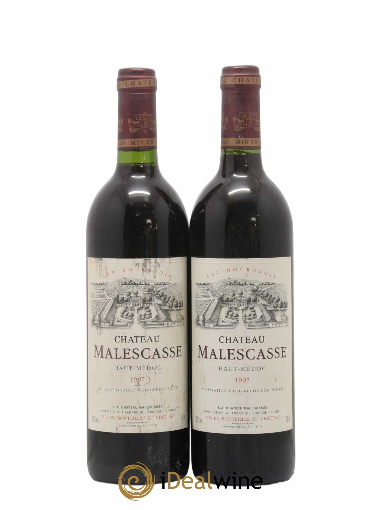 Château Malescasse Cru Bourgeois Exceptionnel 1997 - Lot de 2 bouteilles - 0