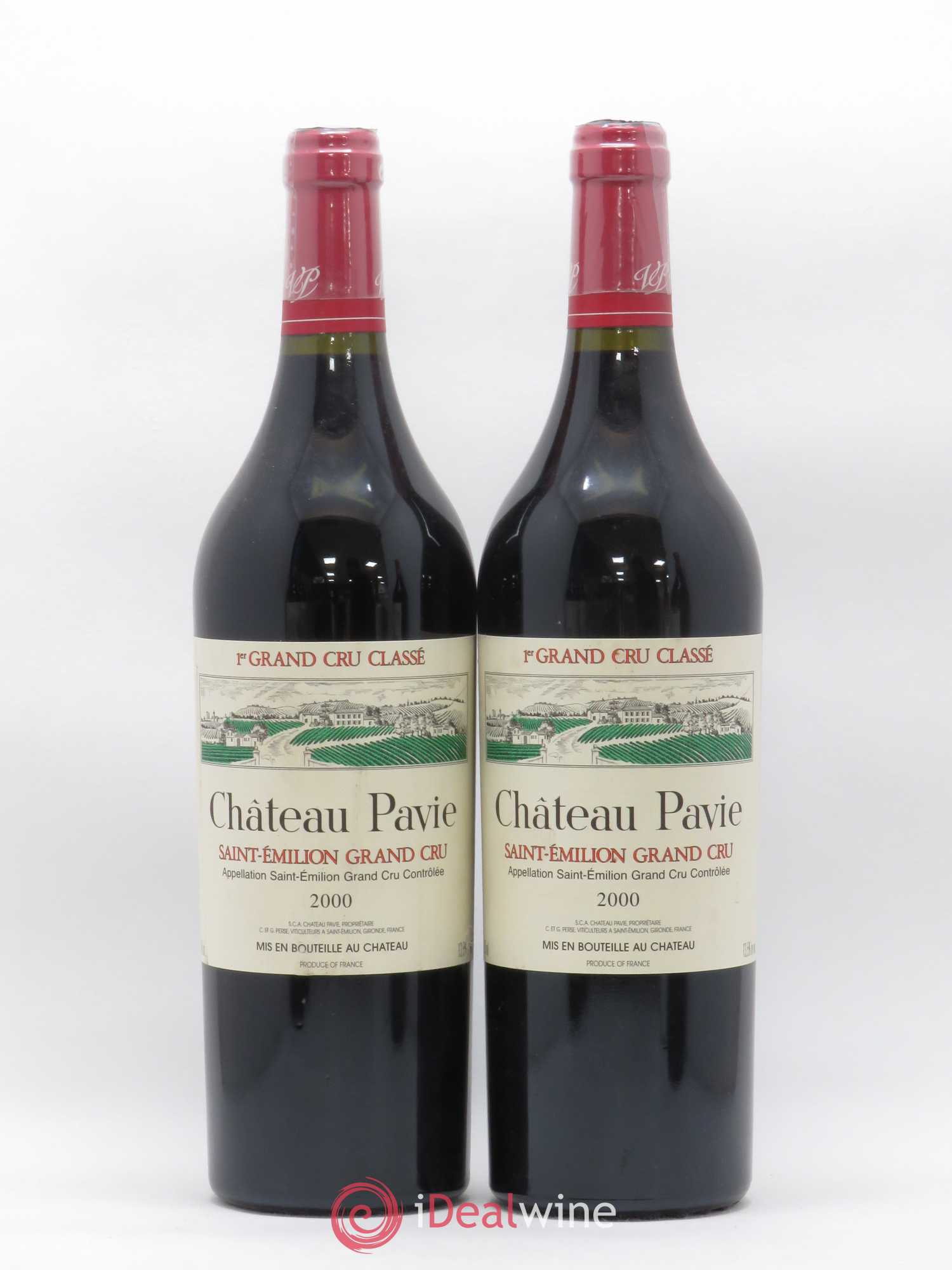 Château Pavie 1er Grand Cru Classé A 2000 - Lot de 2 bouteilles - 0