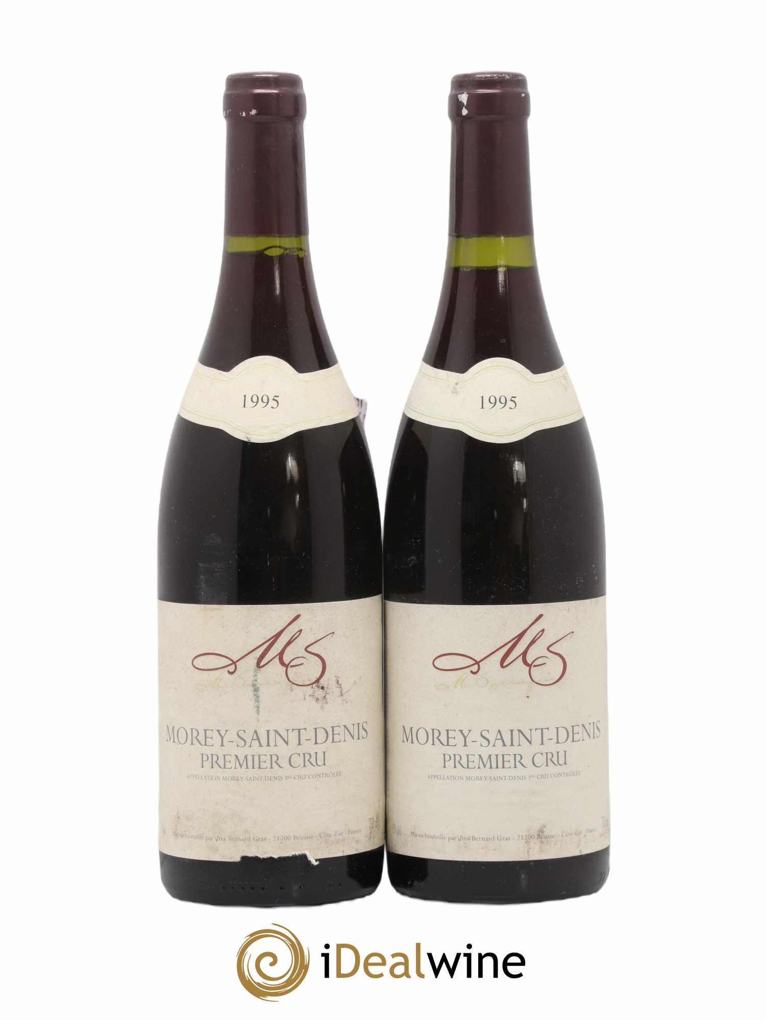 Morey-Saint-Denis 1er Cru M.Sarrazin Bernard Gras 1995 - Lot de 2 bouteilles - 0