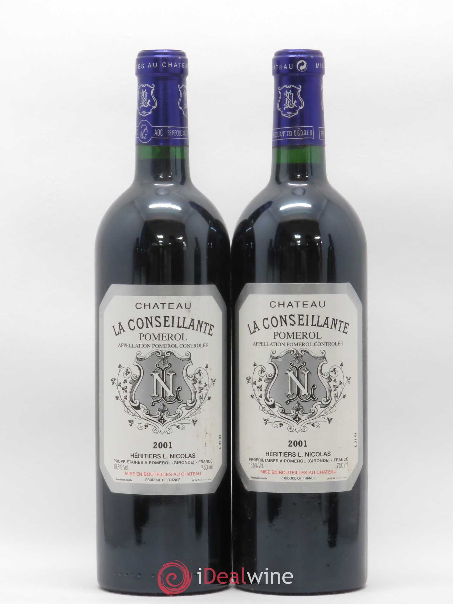Château la Conseillante 2001 - Lot de 2 bouteilles - 0