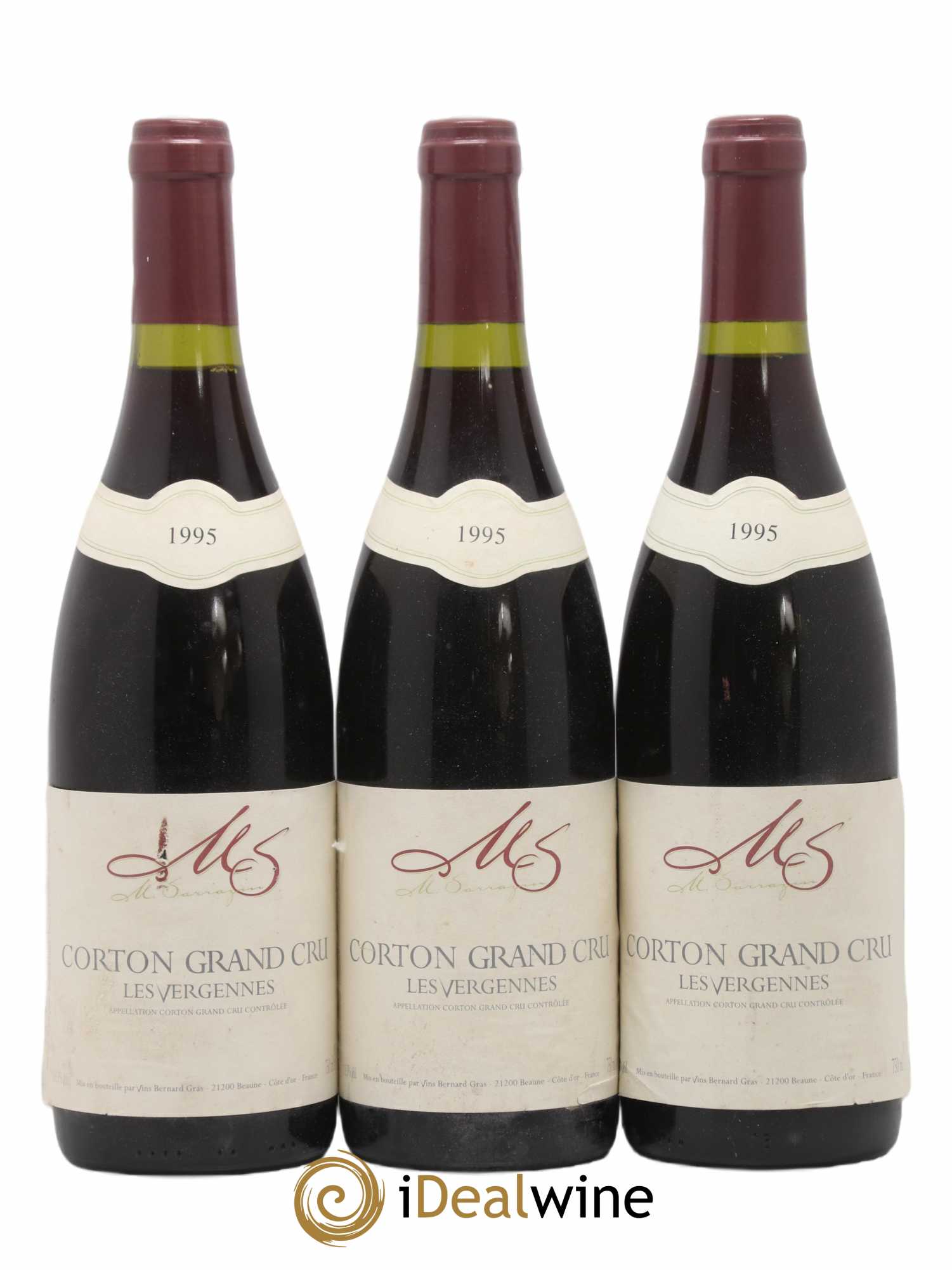 Corton Grand Cru Les Vergennes M.Sarrazin 1995 - Posten von 3 Flaschen - 0